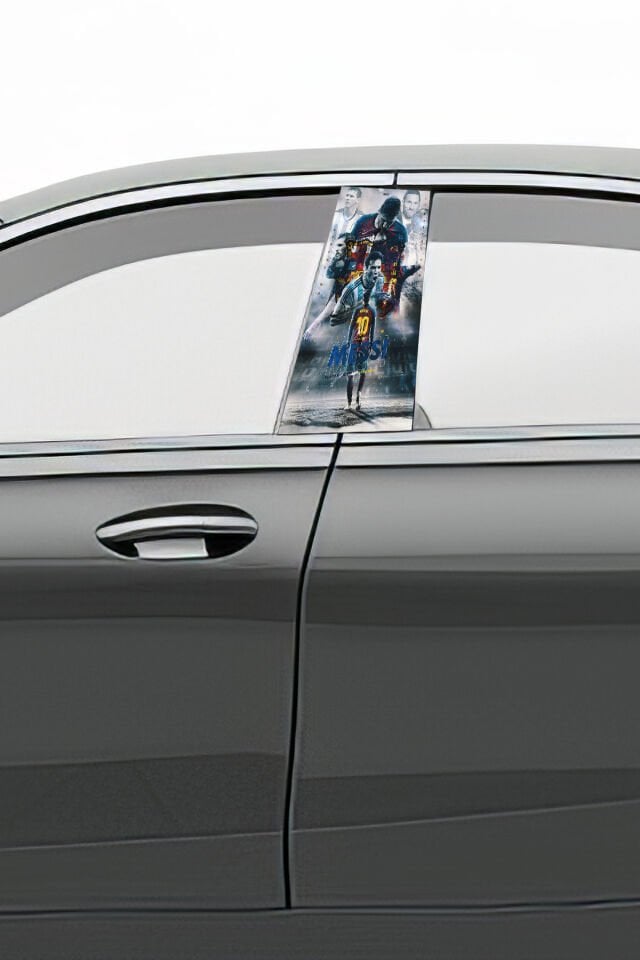 Araç Kapı Direk Kaplama Folyosu Desenli (Sağ Sol Takım) (2 Adet) - 22x50 Cm