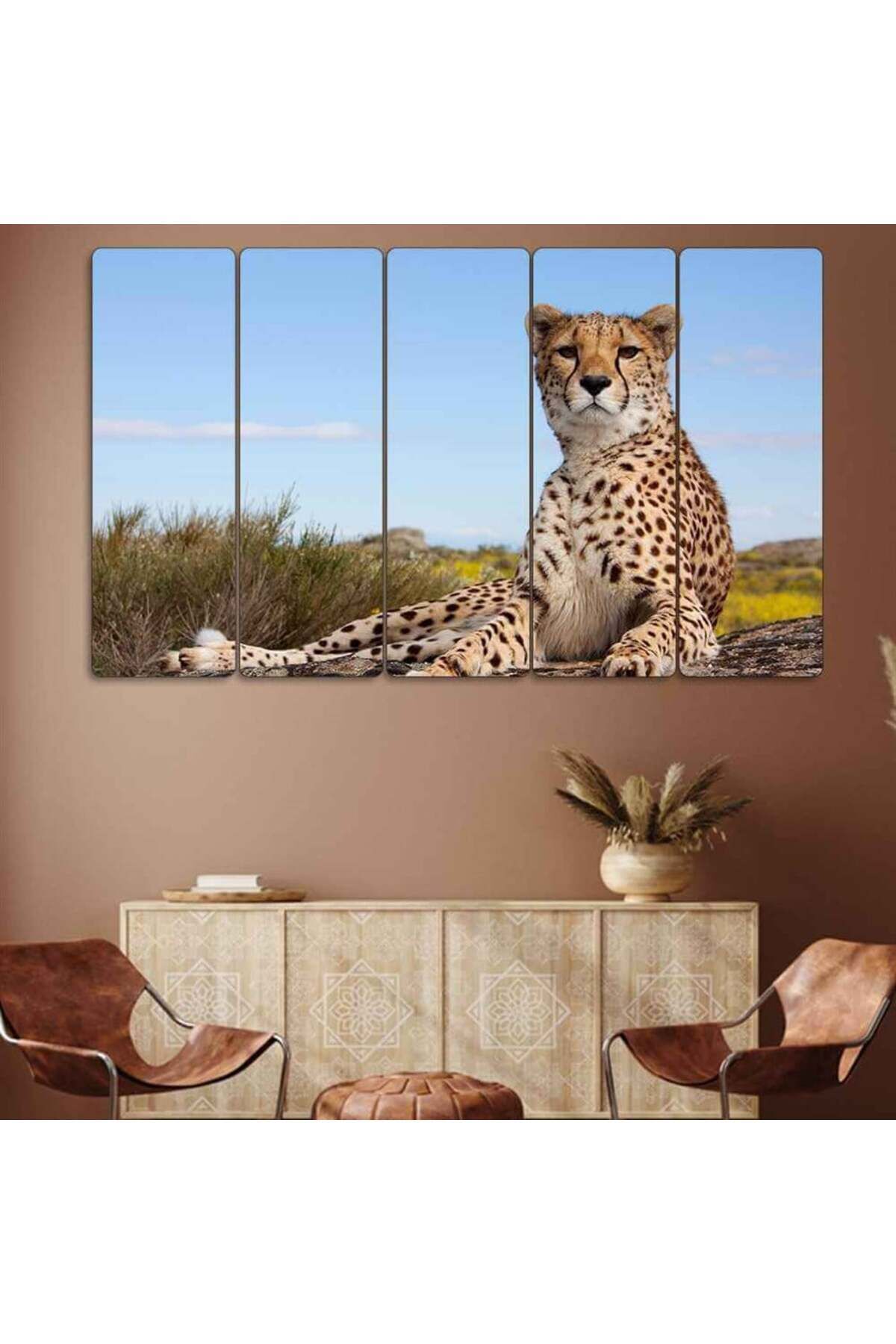Güney Afrika Çitası - 5 Parçalı Tablo