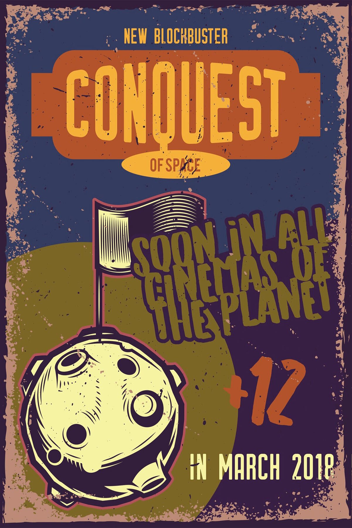 Vintage Retro Ahşap Poster V1003