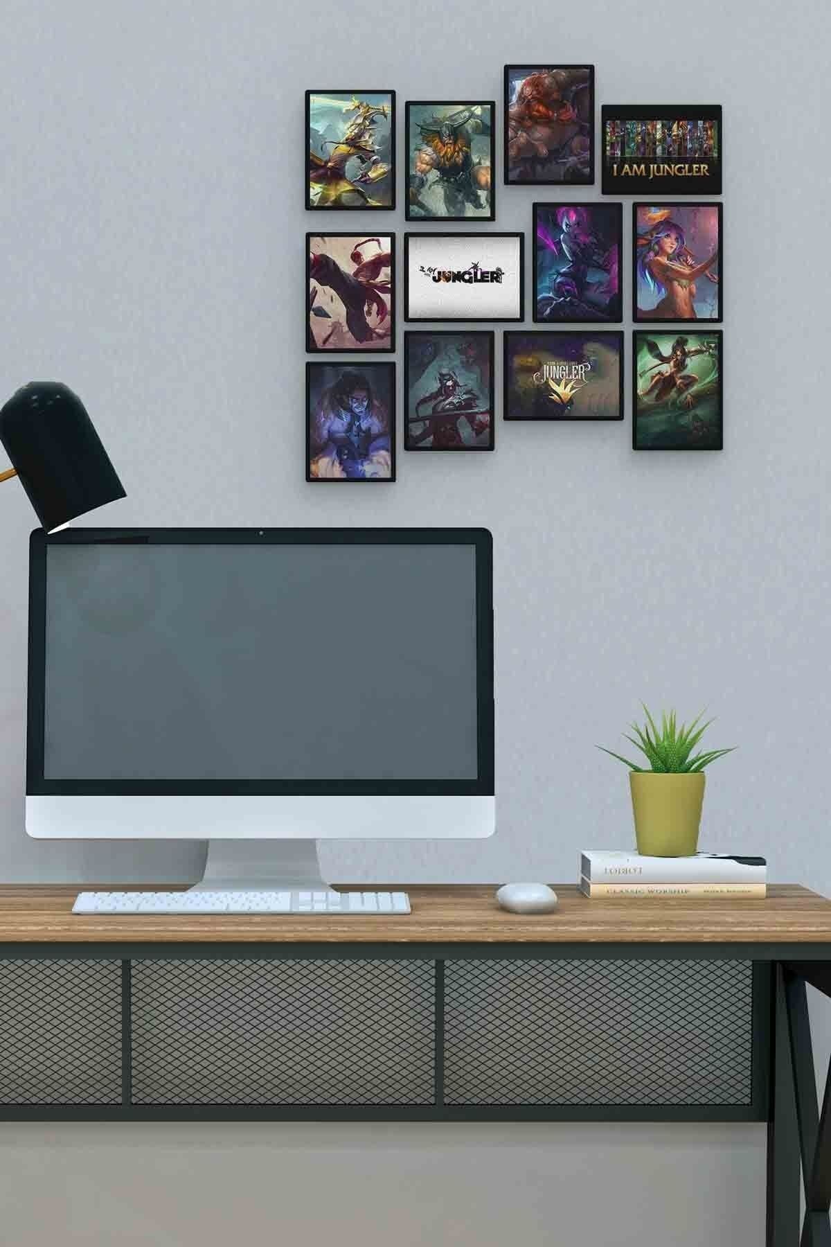 Lol Jungle 12 Parça Mdf Ahşap Tablo Ofis Boyu