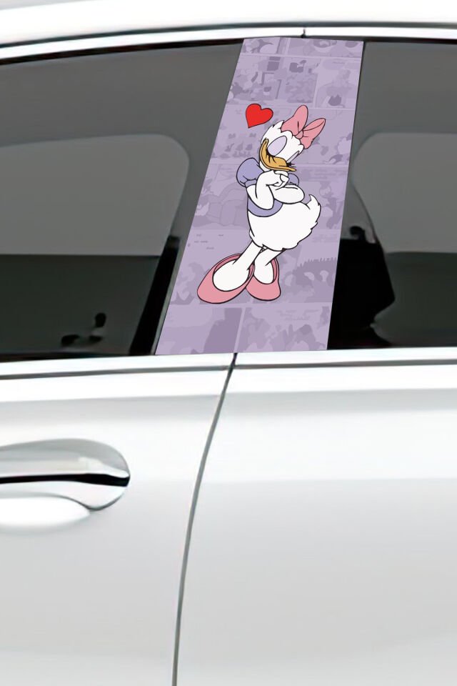 Araç Kapı Direk Kaplama Folyosu Desenli (Sağ Sol Takım) (2 Adet) - 22x50 Cm