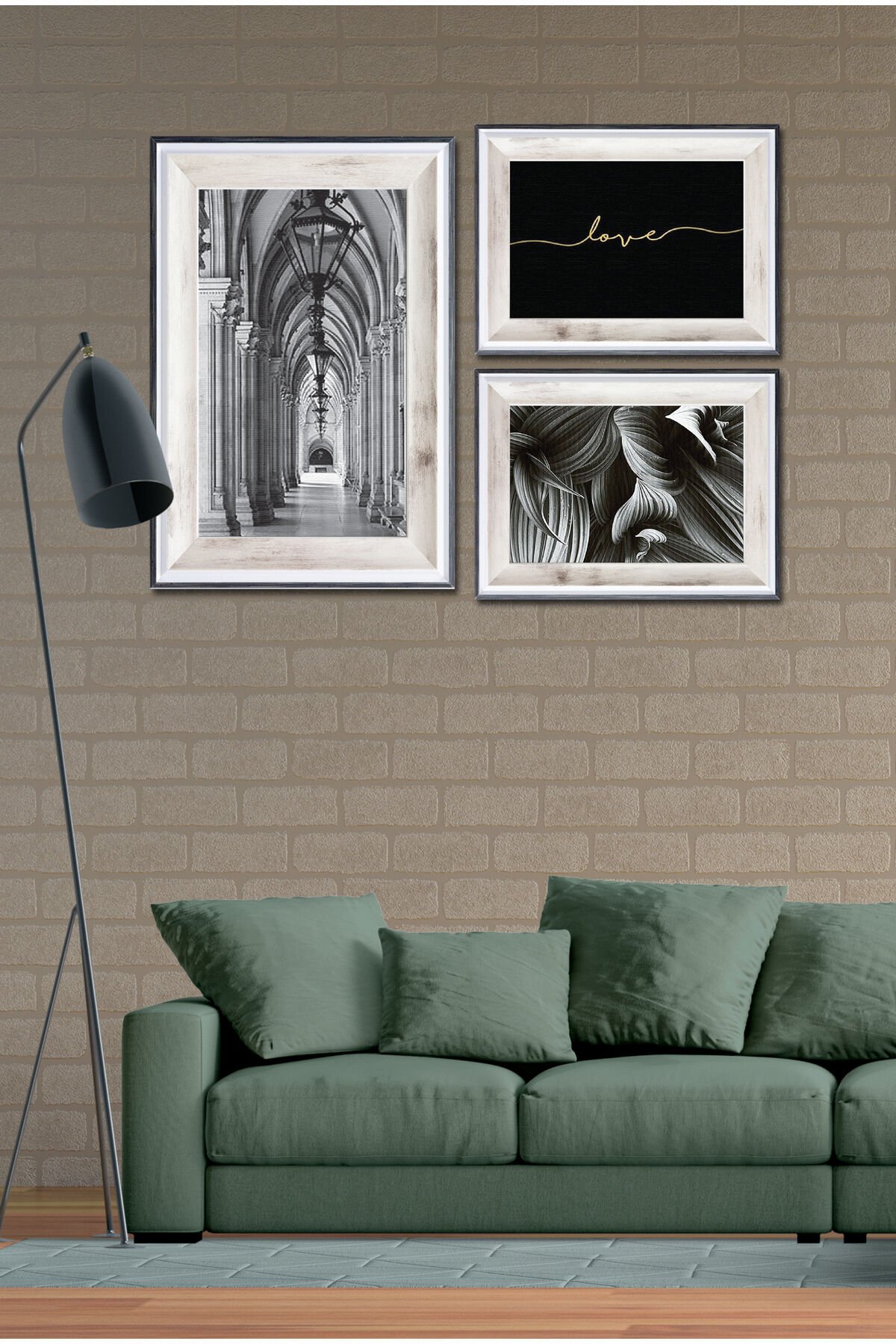 Parçalı Çerçeve Görünümlü Mdf Tablo Seti DNS