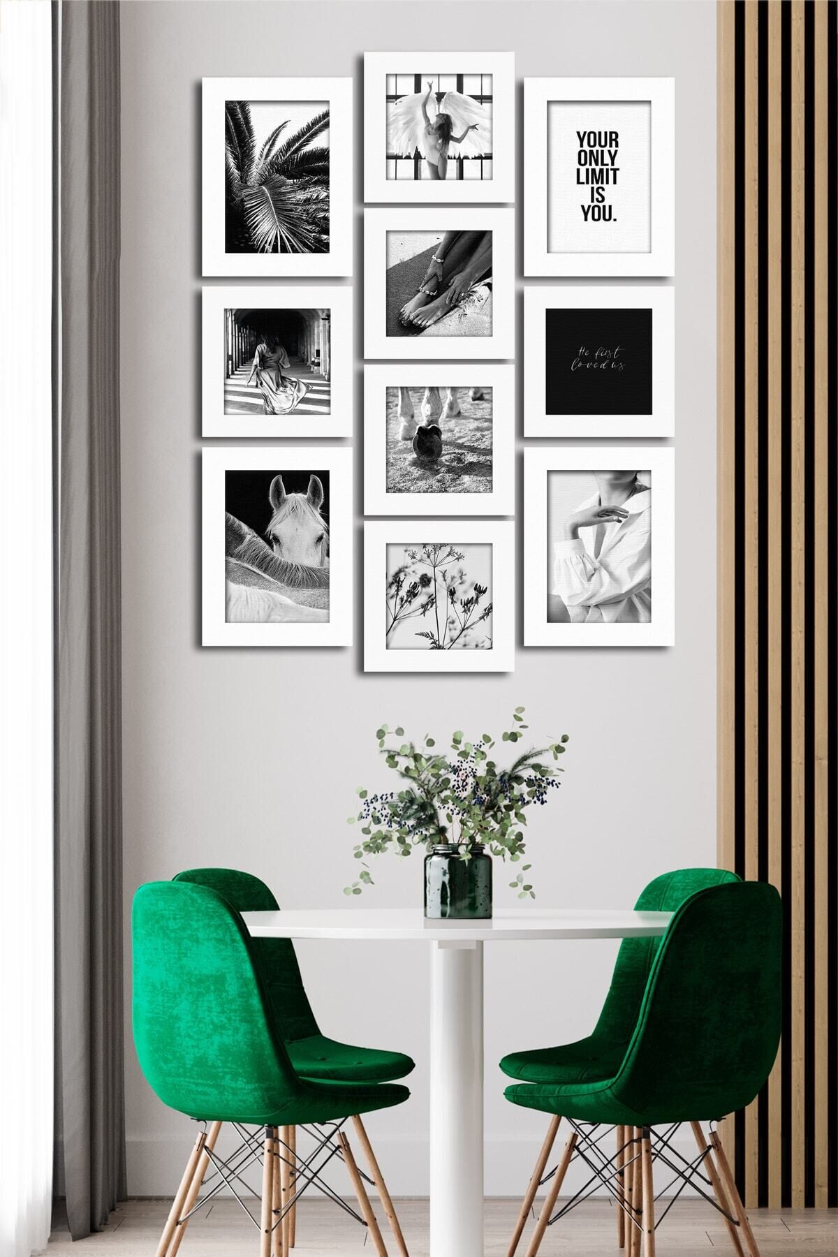 10 Parçalı Çerçeve Görünümlü Mdf Tablo Seti Flm030