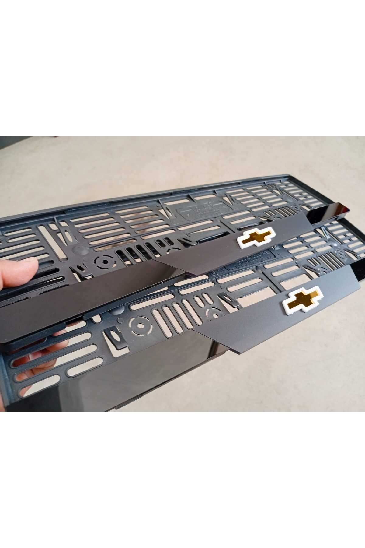 Chevrolet Kabartma Yazılı MAT Takmatik Pleksi Plakalık 2'li Set