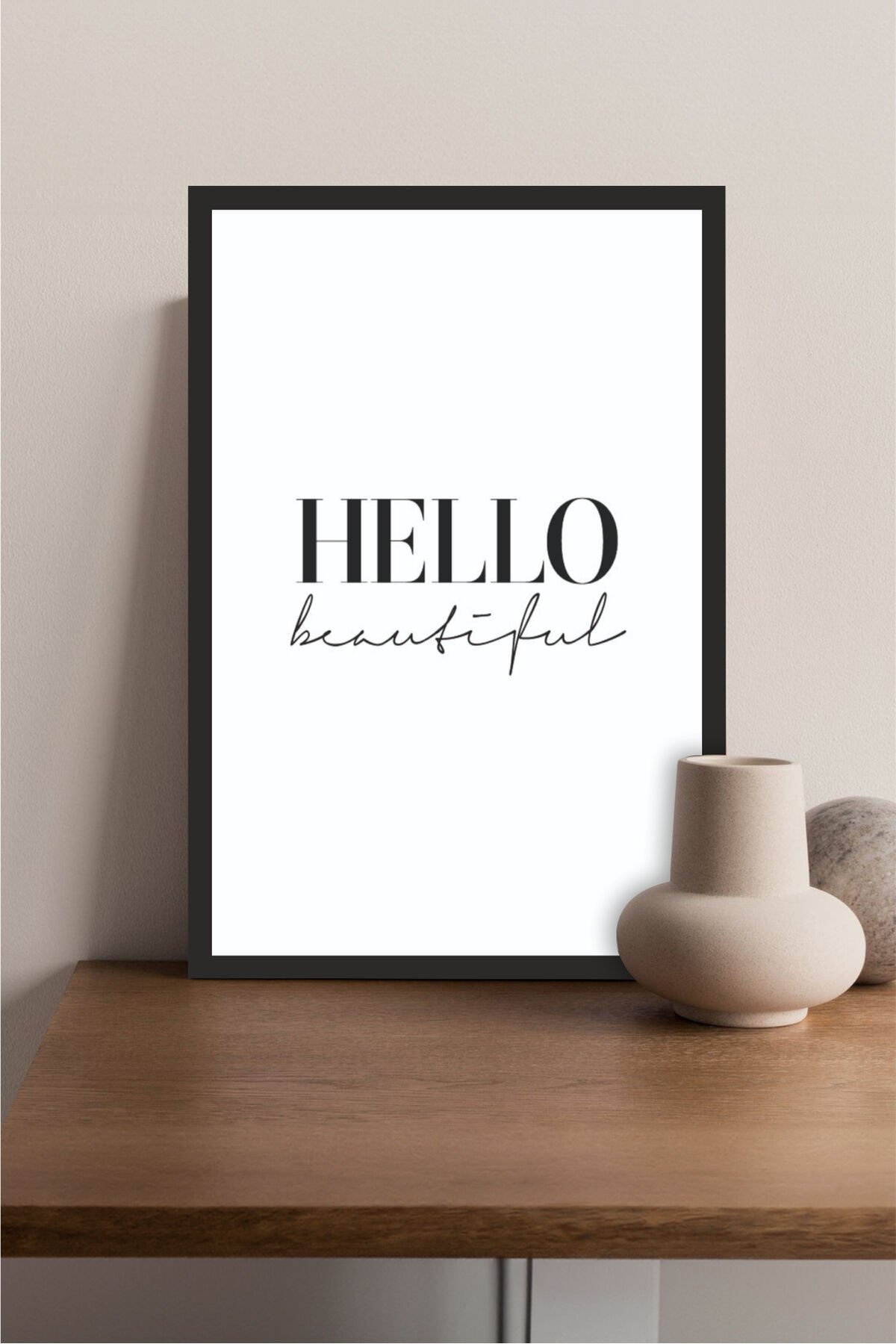 Home Yazılı Ahşap Mdf Çerçeve Görünümlü Mdf Tablo