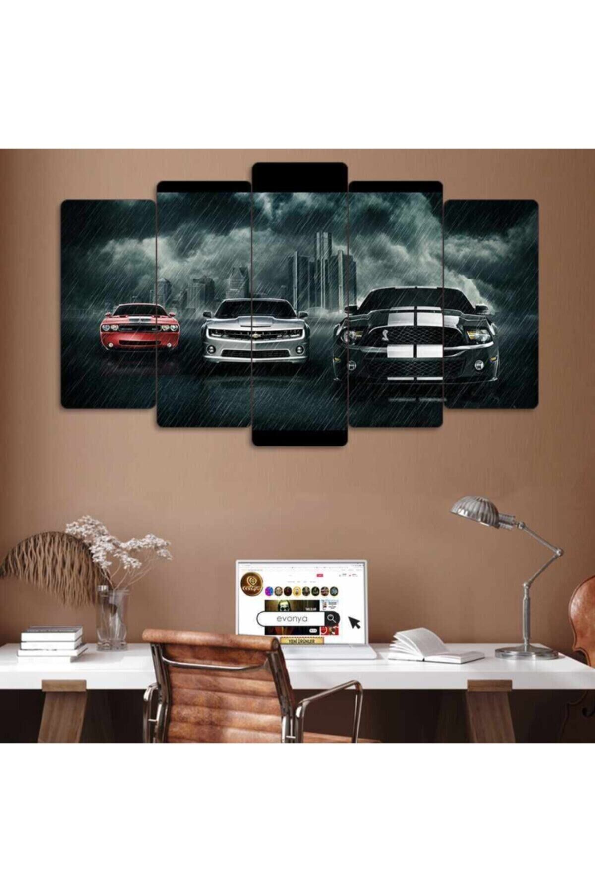 Spor Arabalar - 5 Parçalı Tablo
