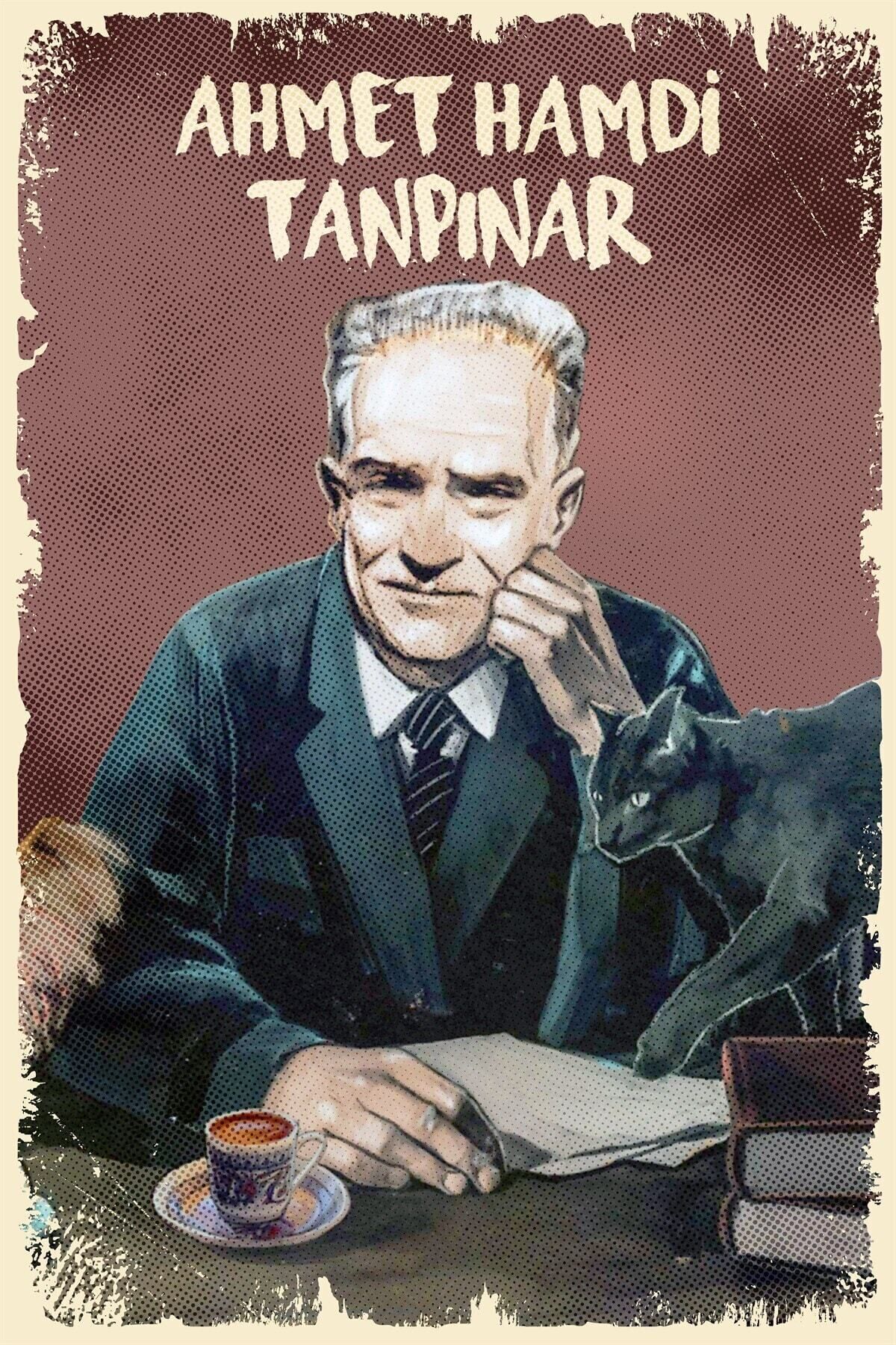 Ahmet Hamdi Tanpınar Ahşap Poster