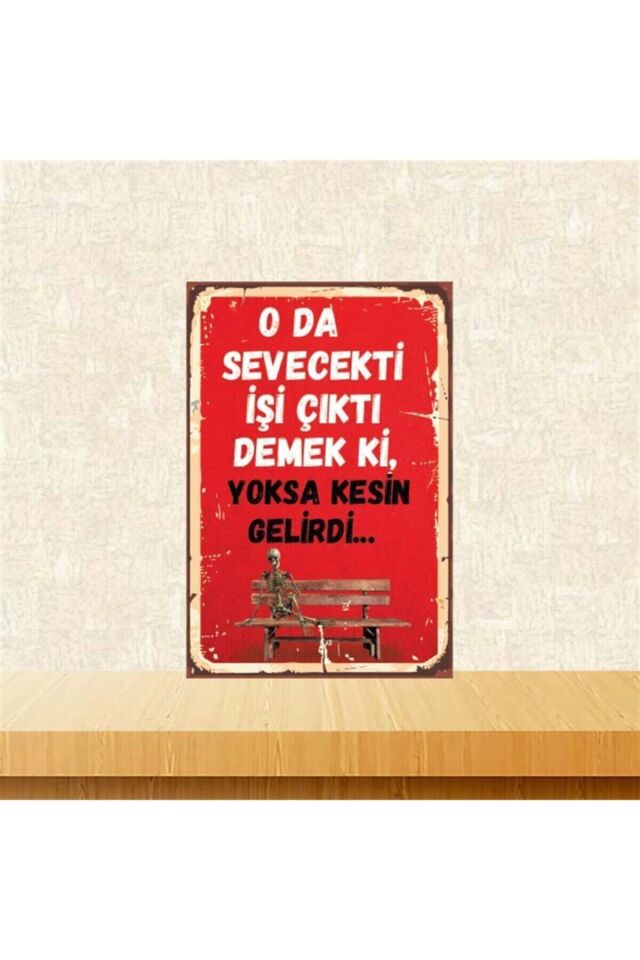 Işi Çıktı Demek Ki Retro Ahşap Poster Tkfx4250 20-30 Cm