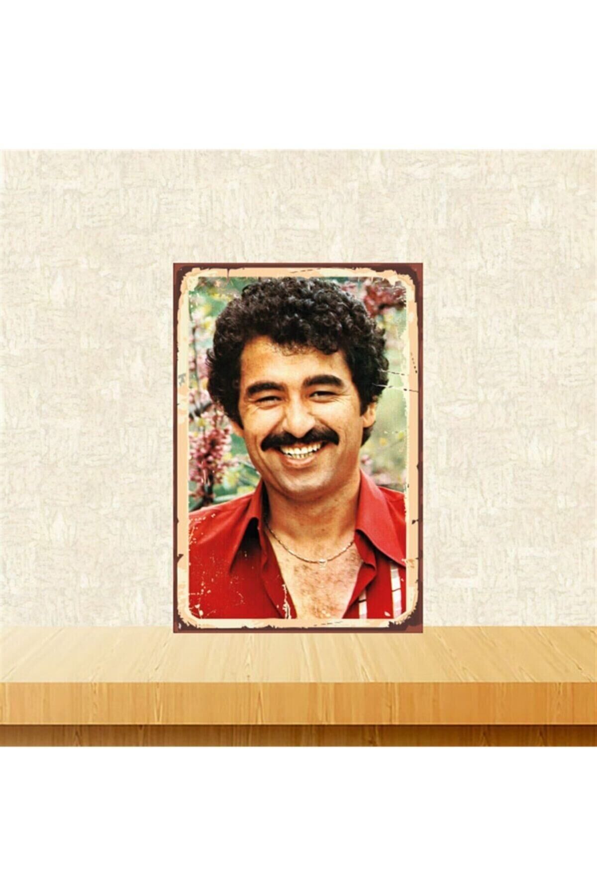 Ibrahim Tatlıses Gençlik 20-30 Cm Retro Ahşap Tablo Tkfx4893