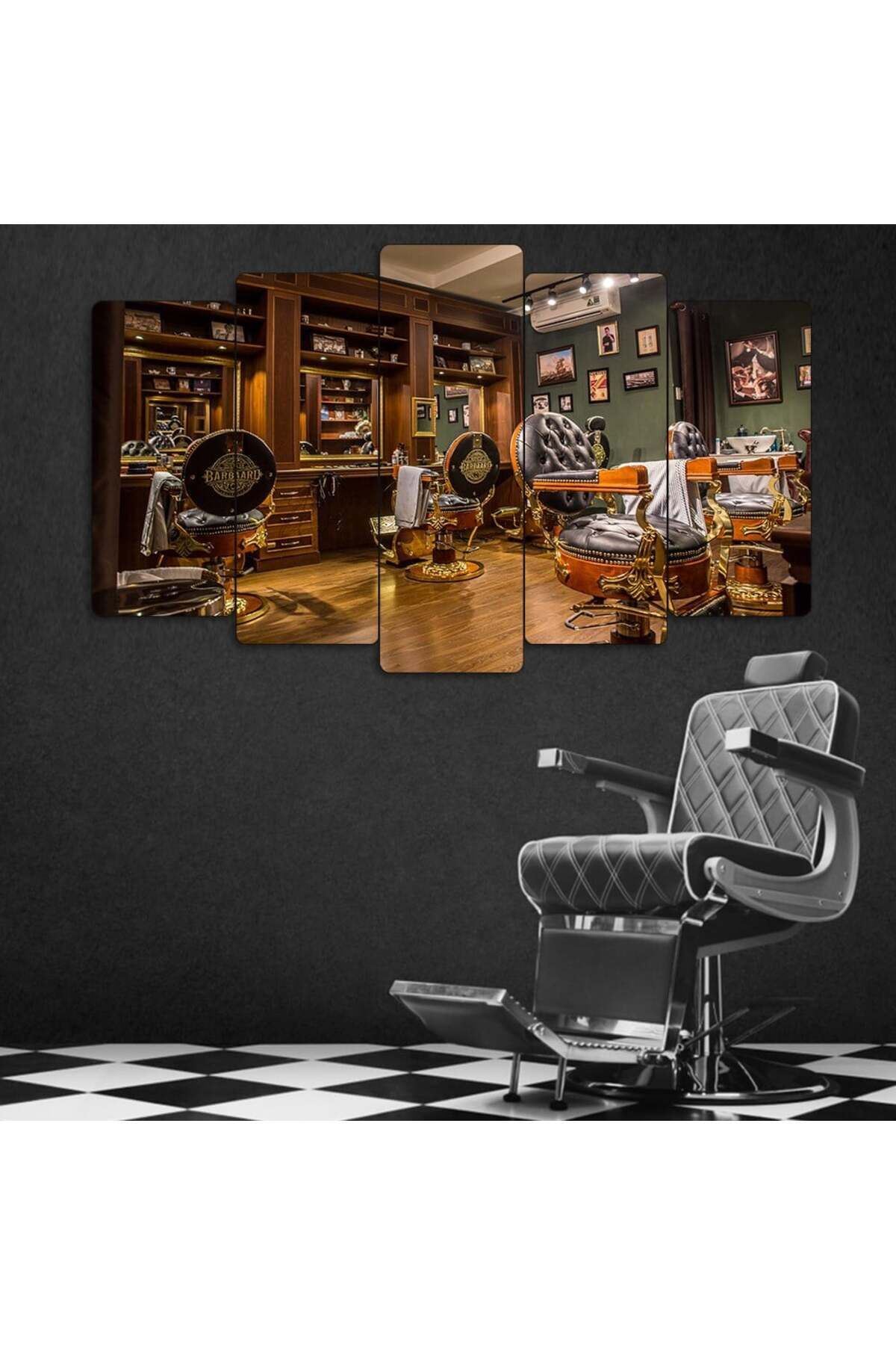 Eski Zamanların Asil Stili - 5 Parçalı Berber Tablo