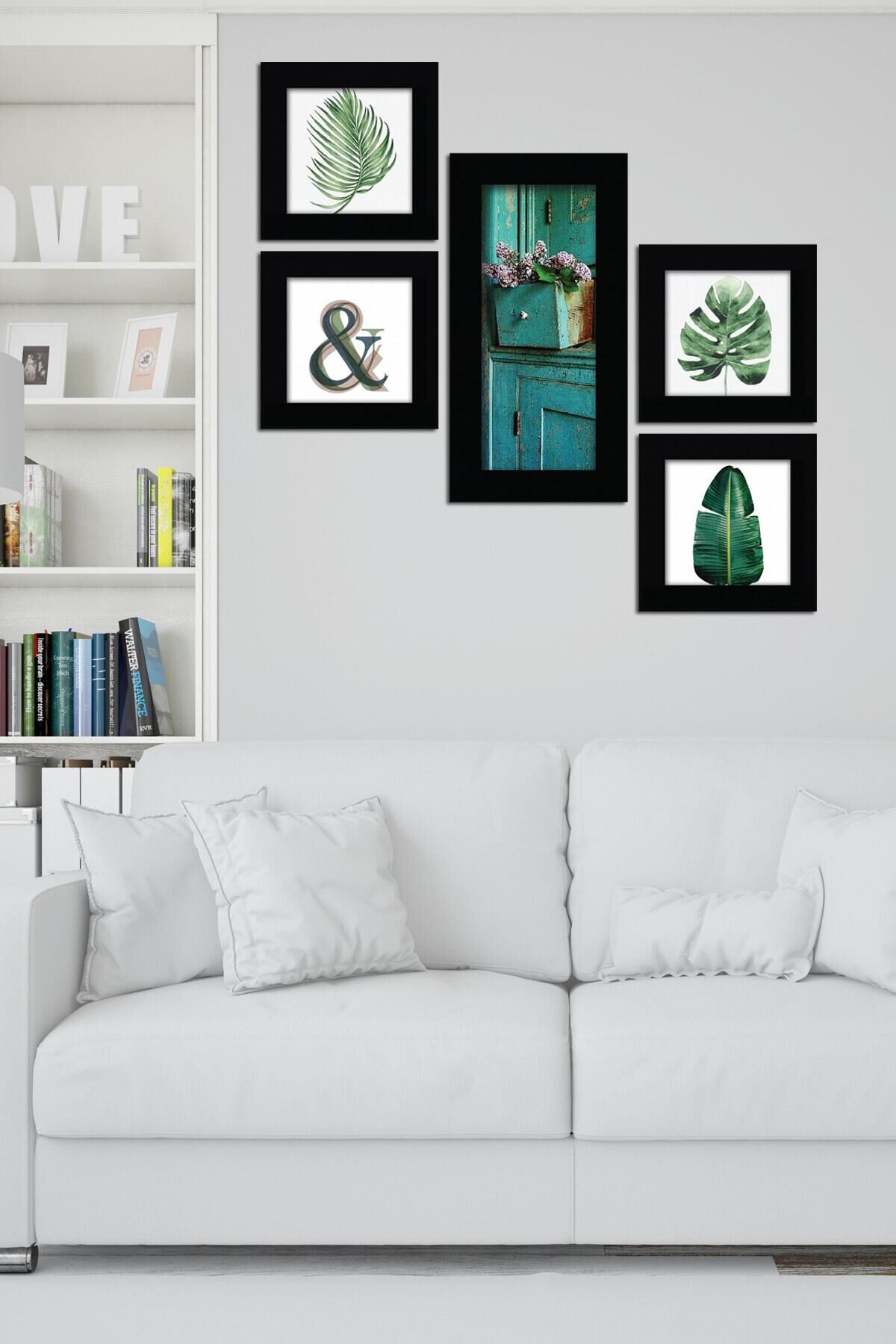 Collage Style 5 Parçalı Mdf Tablo Atf202