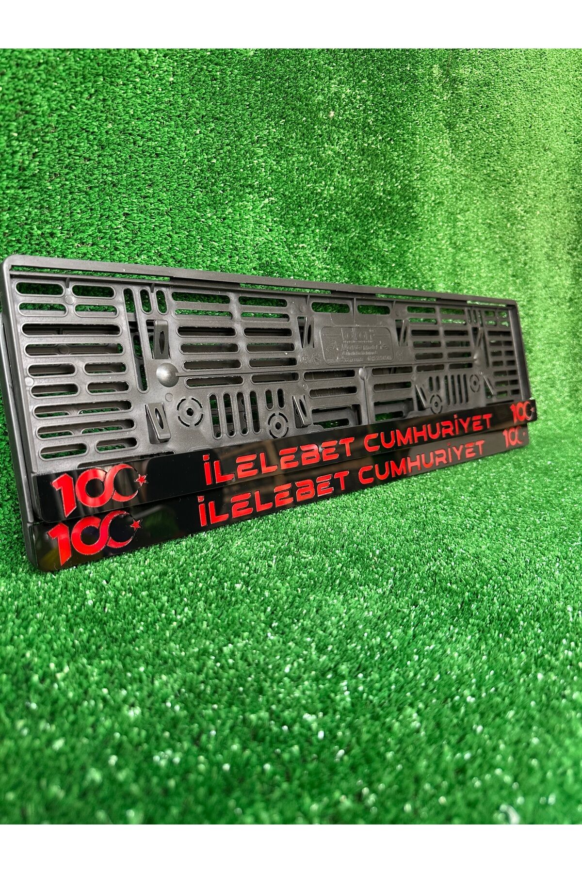 Lüx Pleksi Otomobil Plakalık 100. YIL LOGOLU