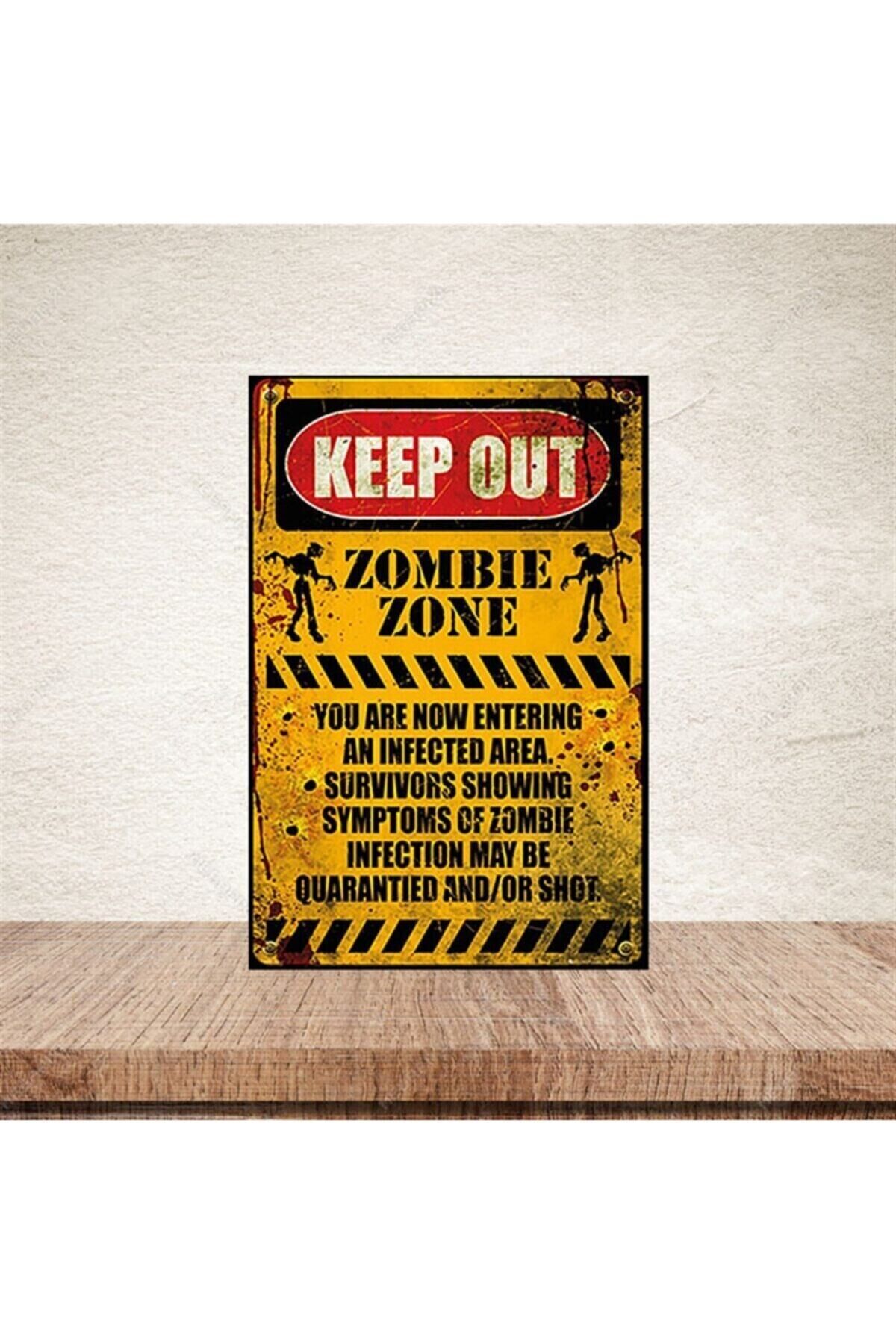 Keep Out 20-30 Cm Retro Ahşap Poster
