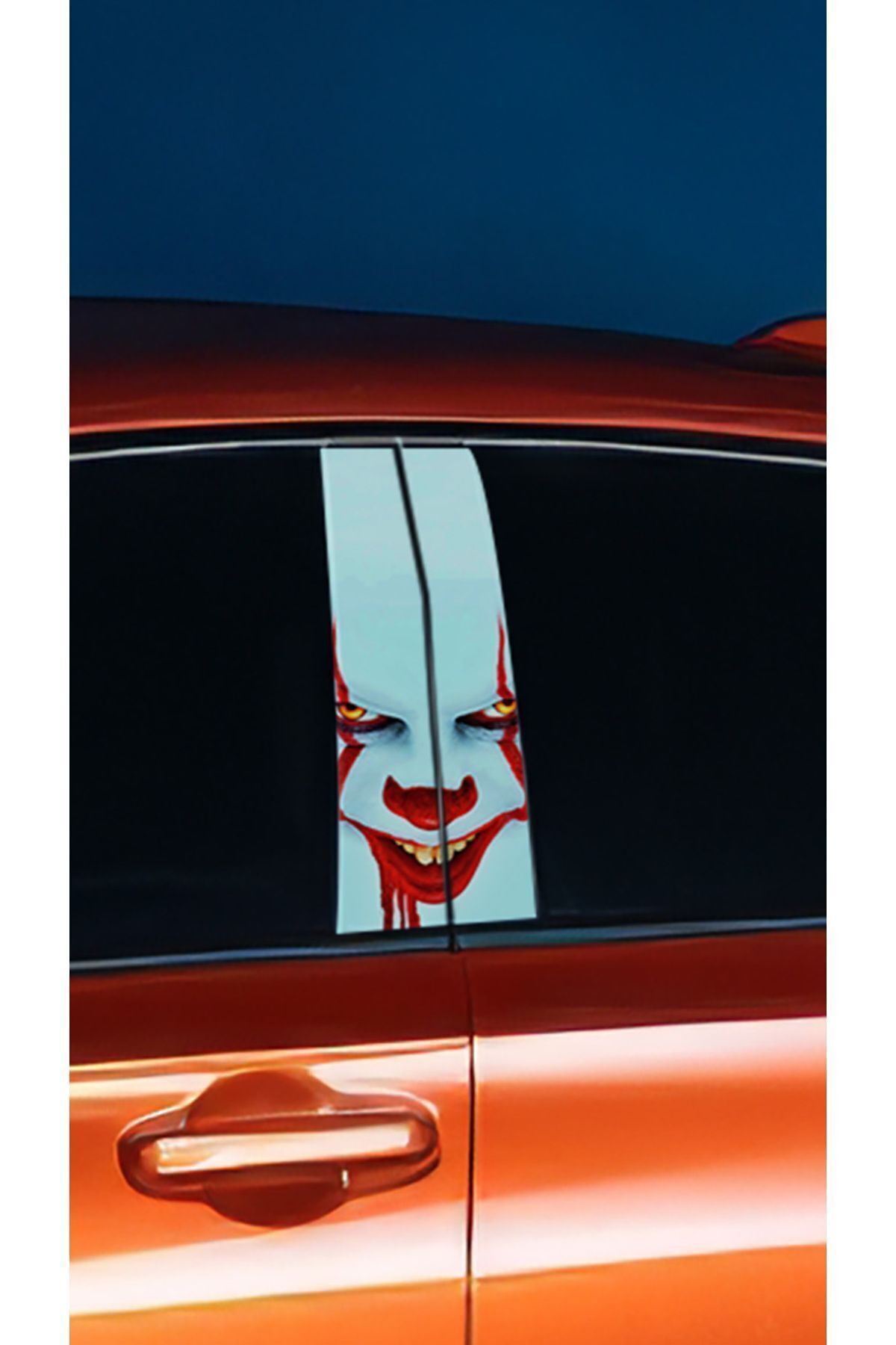 Araç Kapı Direk Kaplama Folyosu Joker Desenli (SAĞ SOL TAKIM) (2 ADET) - 22x50 Cm