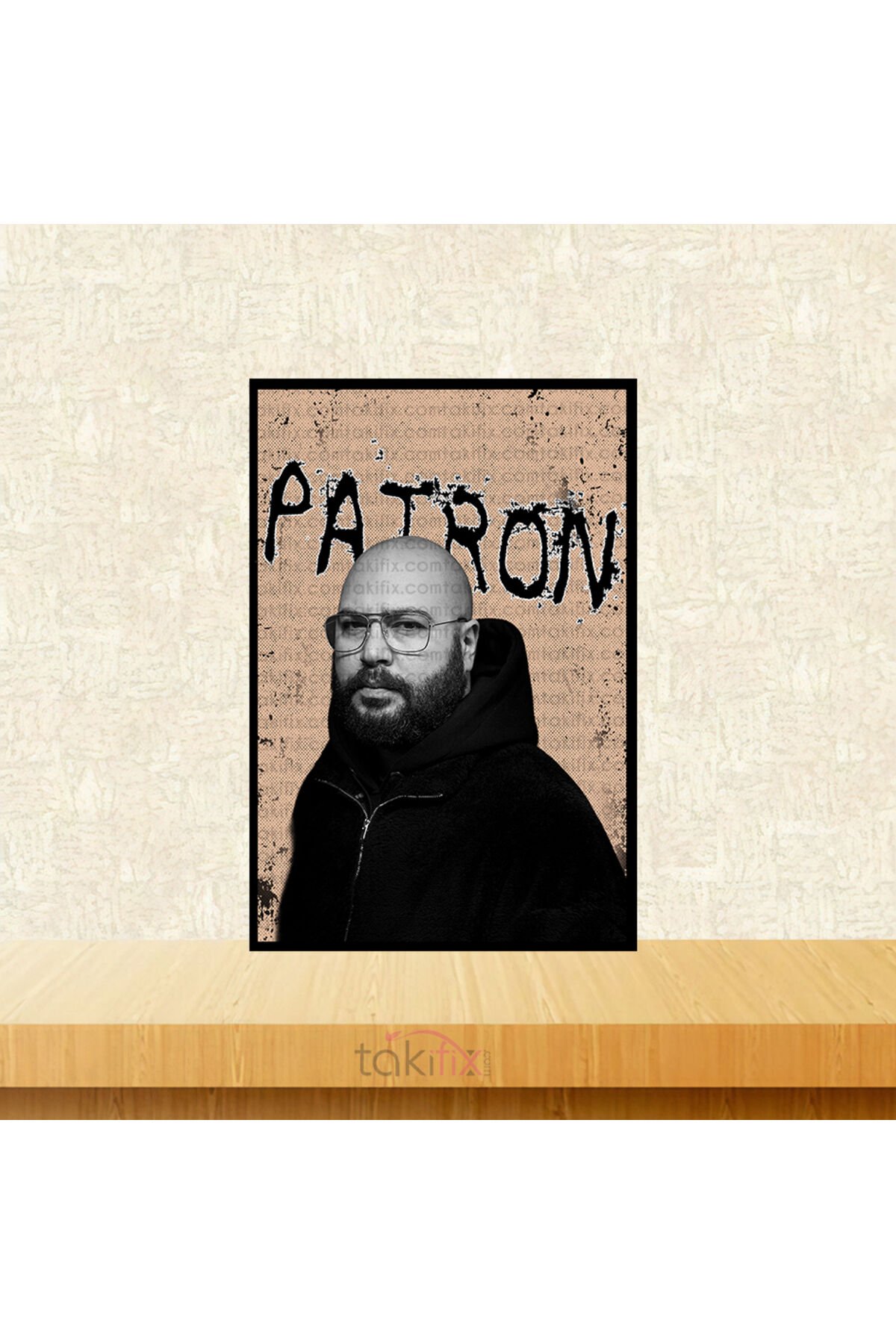 Patron 20x30 Cm Retro Ahşap Poster