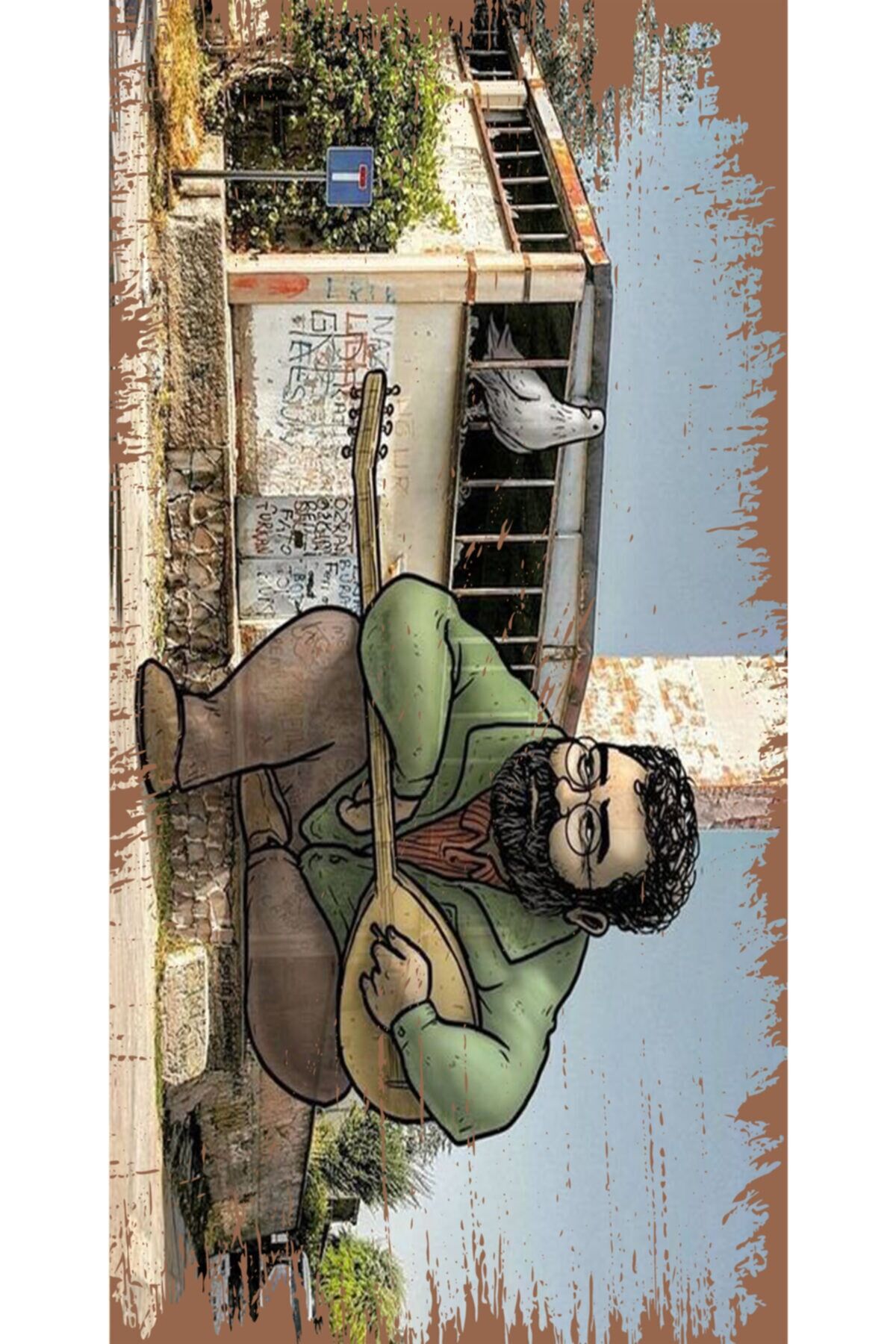 Ahmet Kaya Tasarım Yazılı Mini Ahşap Poster