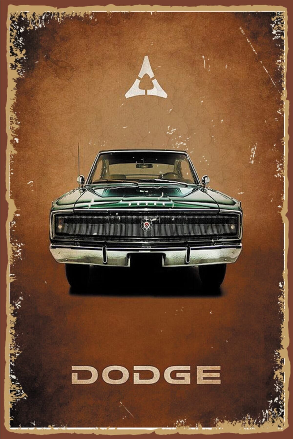 Dodge Retro Ahşap Poster