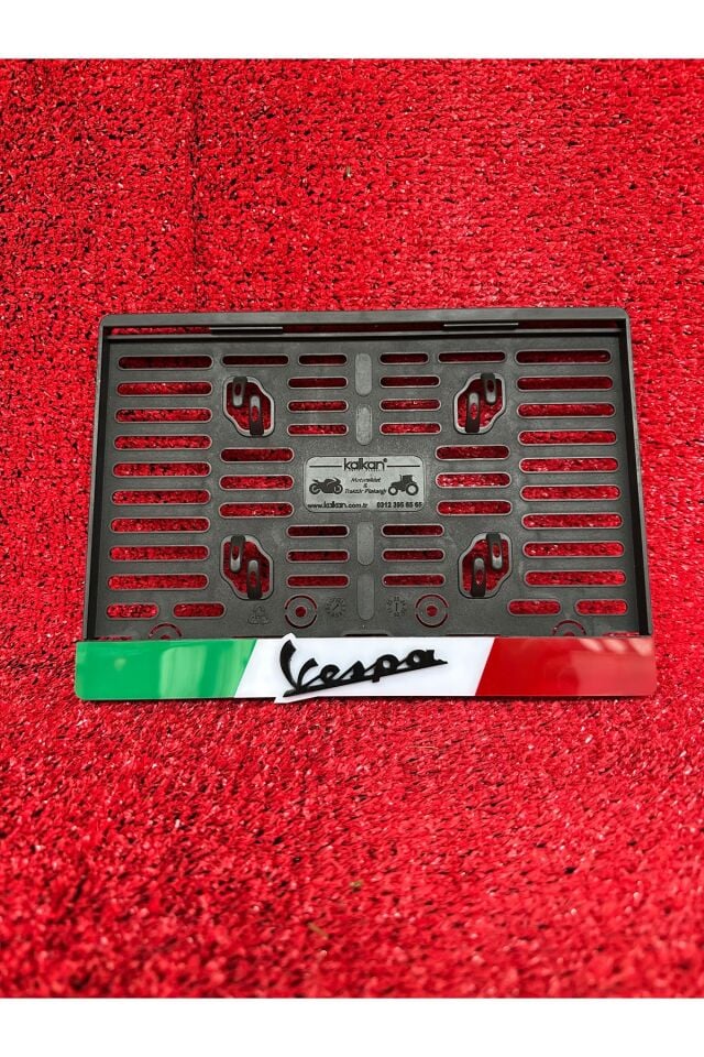 Lüx Pleksi Vespa Logolu Motorsiklet Plakalık