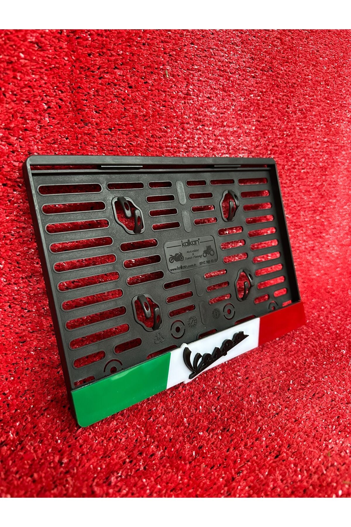 Lüx Pleksi Vespa Logolu Motorsiklet Plakalık