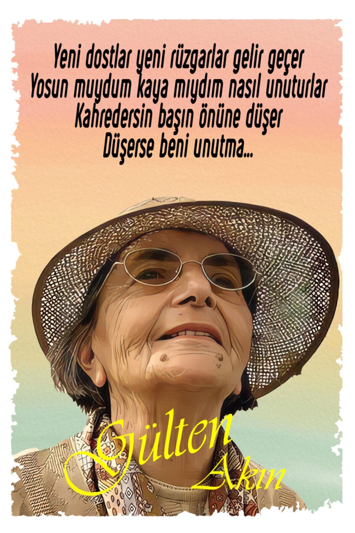 Gülten Akın Şiir Tablo/poster