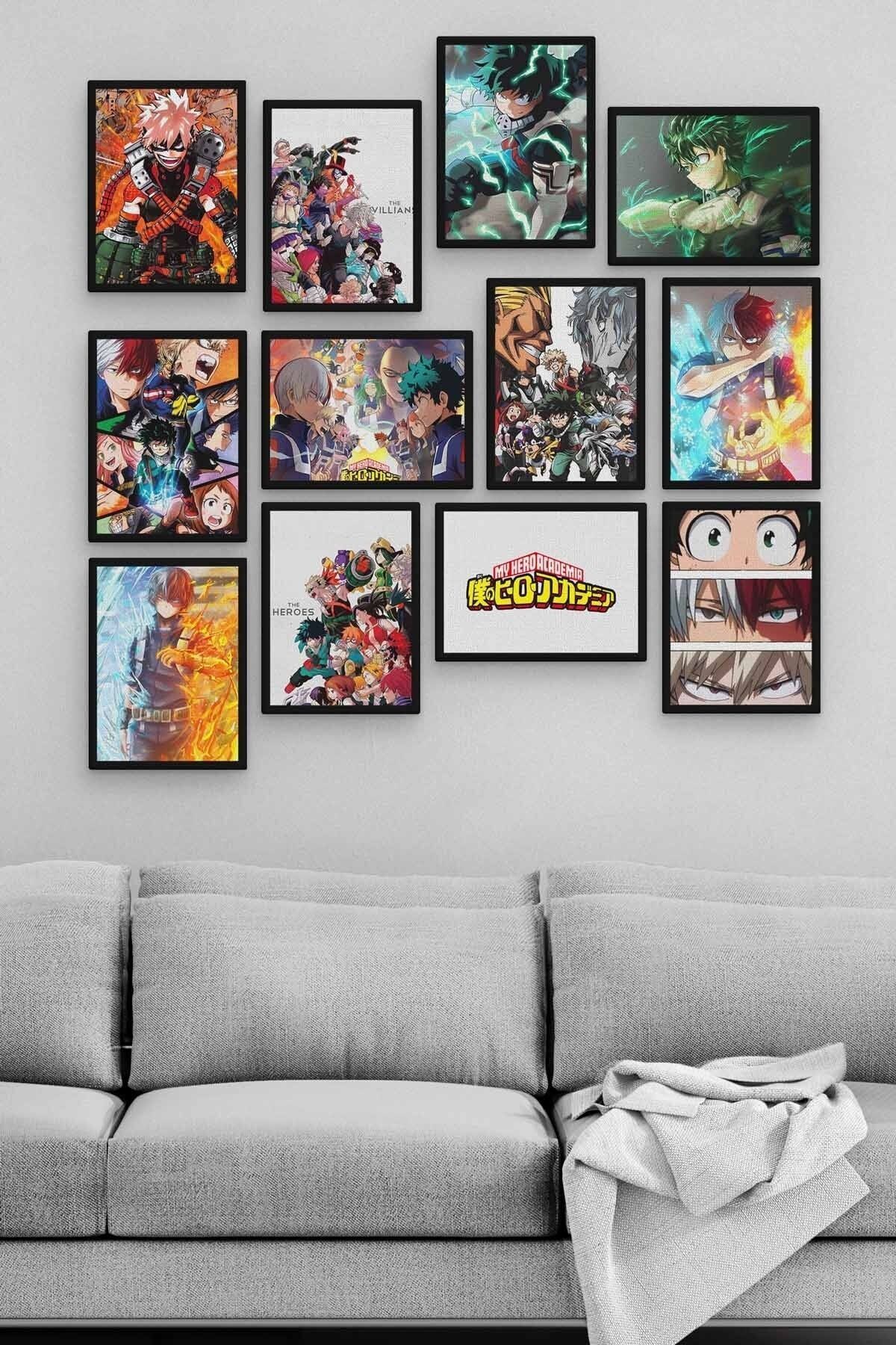 My Hero Academia 12 Parça Ahşap Mdf Tablo Zlltb350