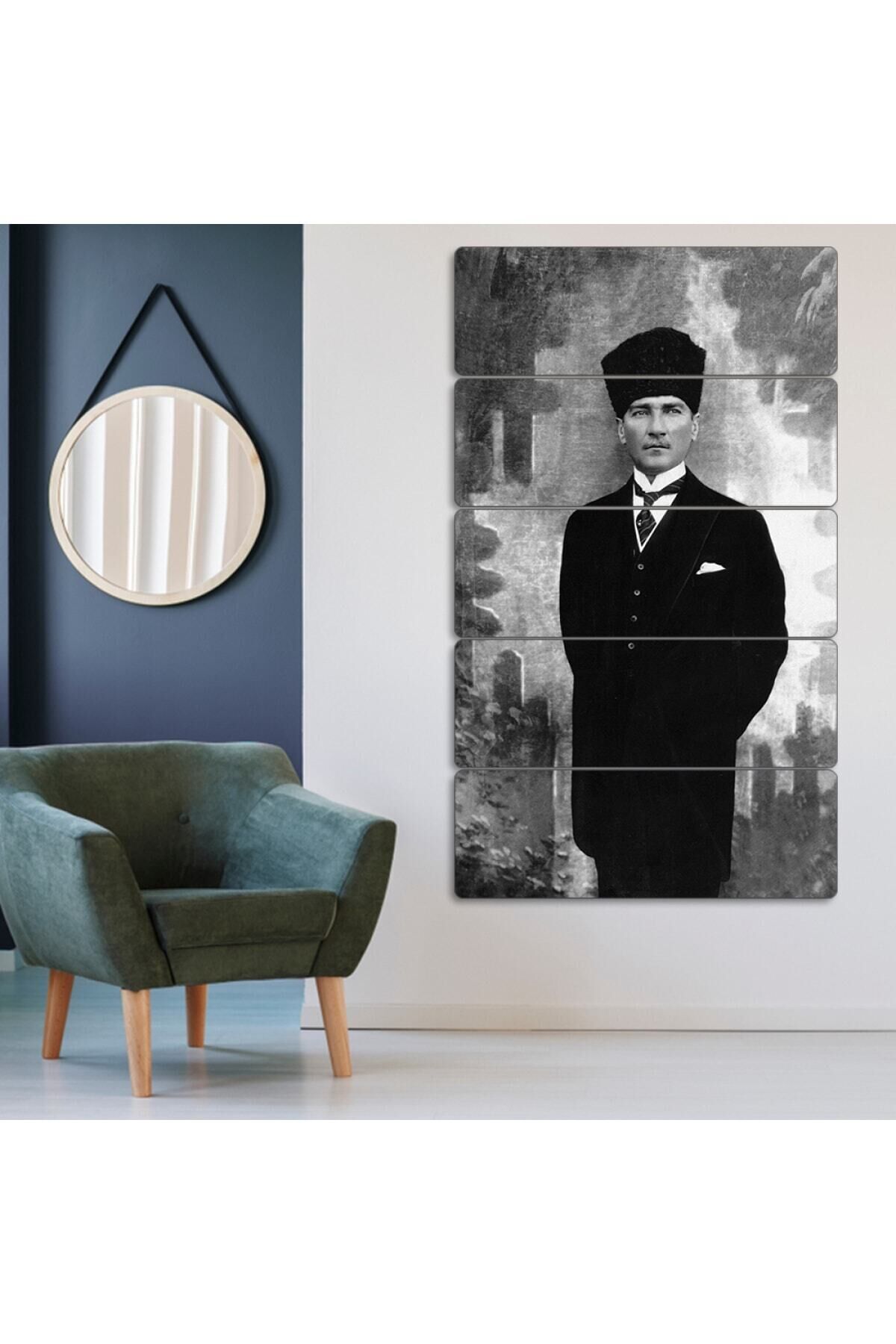 Mustafa Kemal Atatürk - 5 Parçalı Tablo