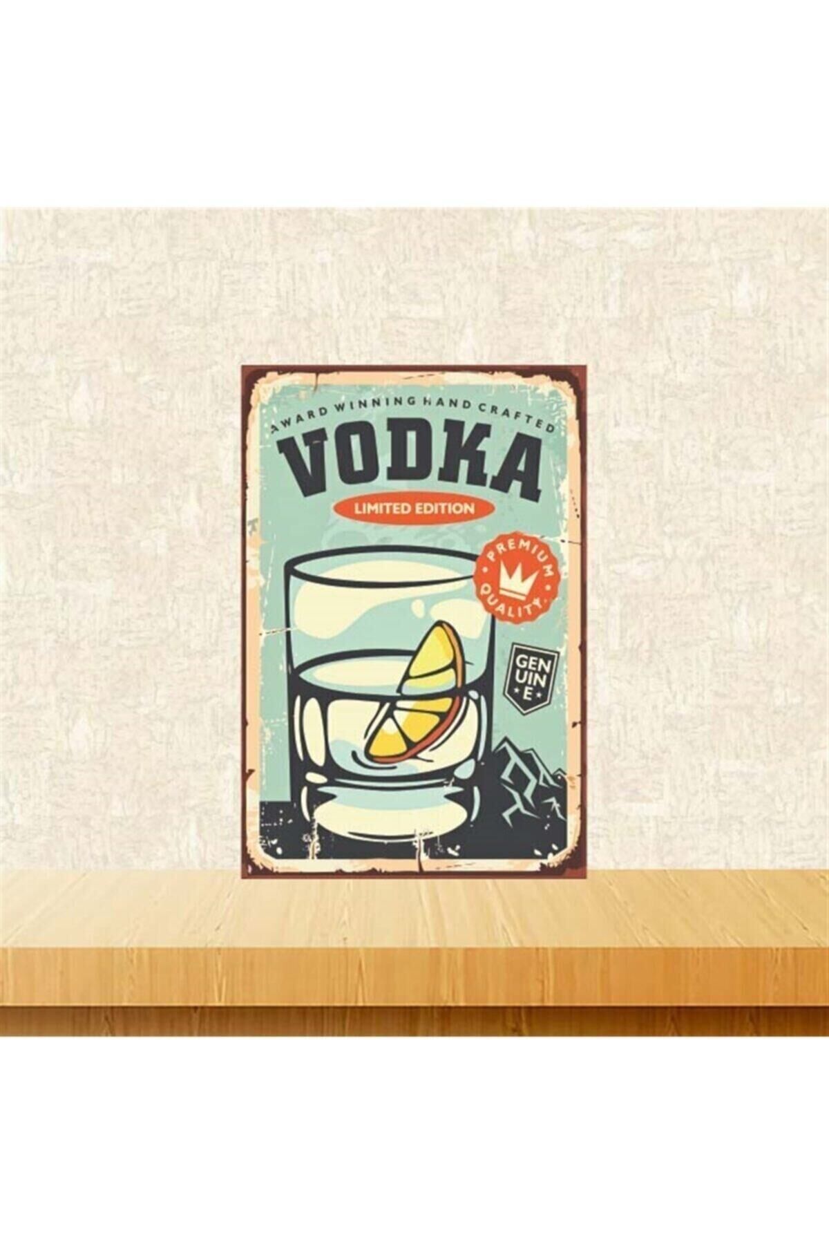 Yeşil Retro Ahşap Poster 20x30 Cm