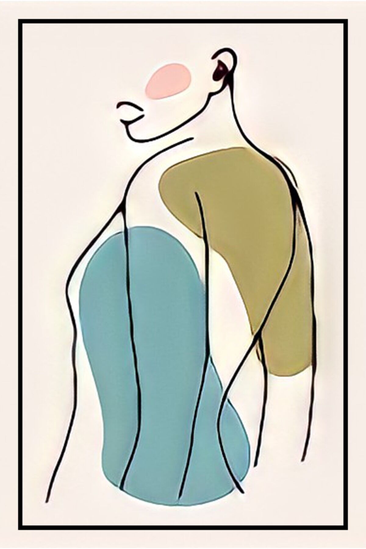 Hbb Sanat Koleksiyonu Soyut Tasarım Ahşap Tablo/poster