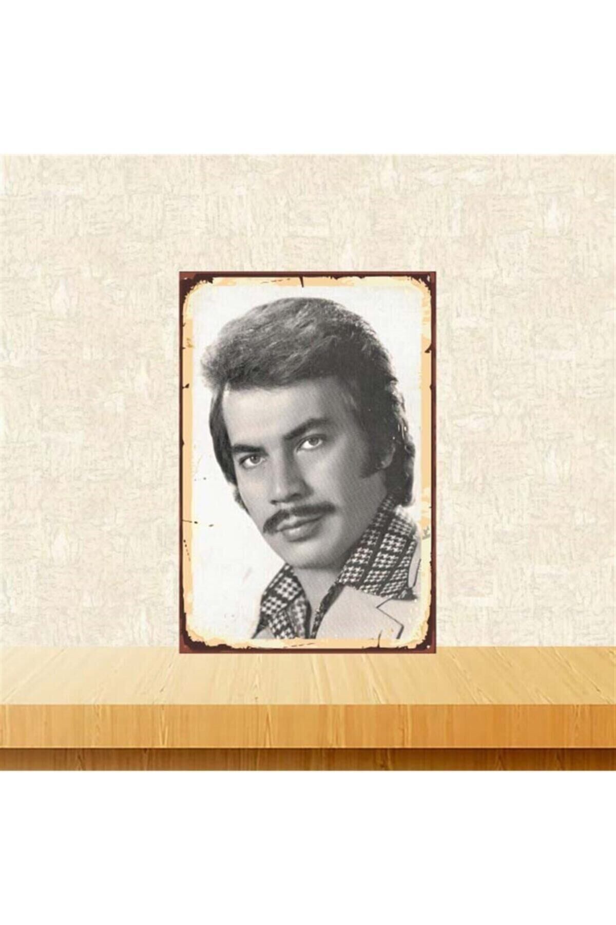 Beyaz Orhan Gencebay Baskılı Ahşap Poster