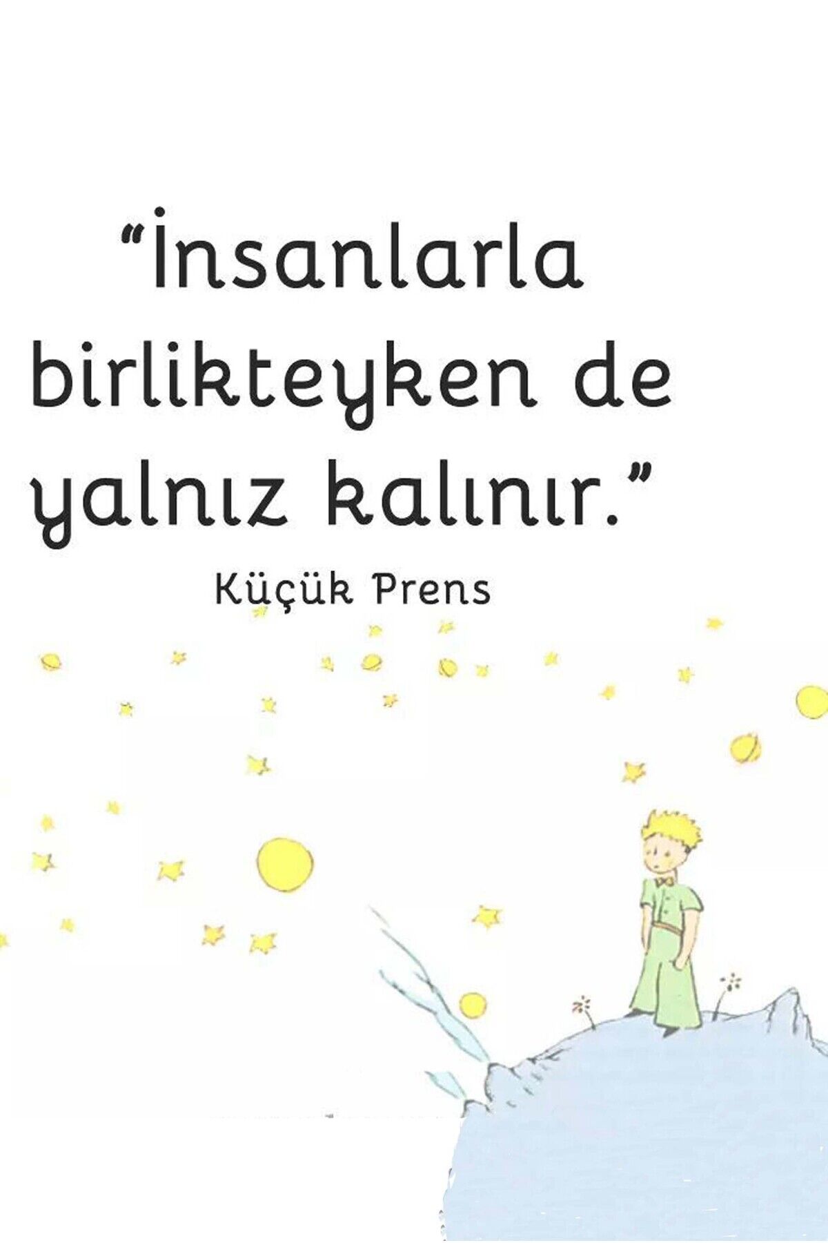 Küçük Prens Tasarımlı Ahşap Poster