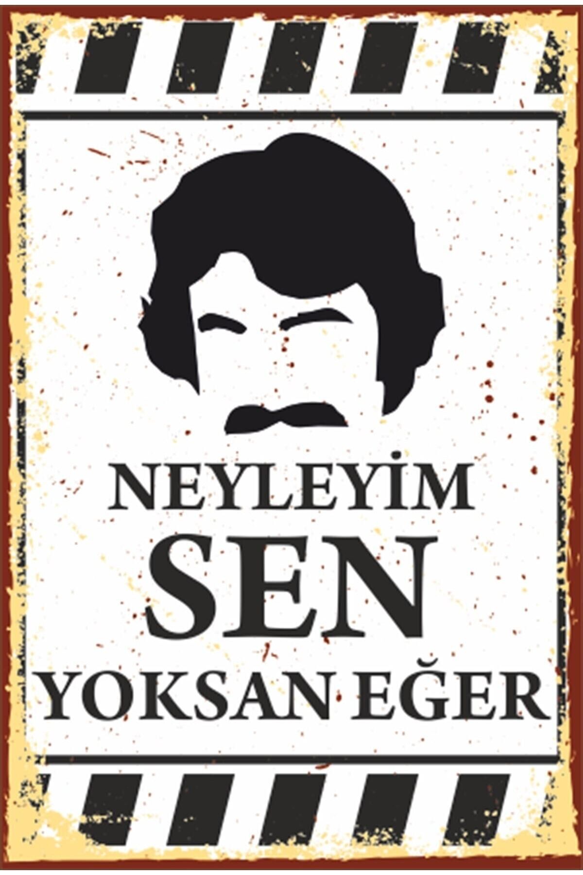 Ferdi Tayfur Neyleyim Sen Yoksan Eğer Retro Ahşap Poster