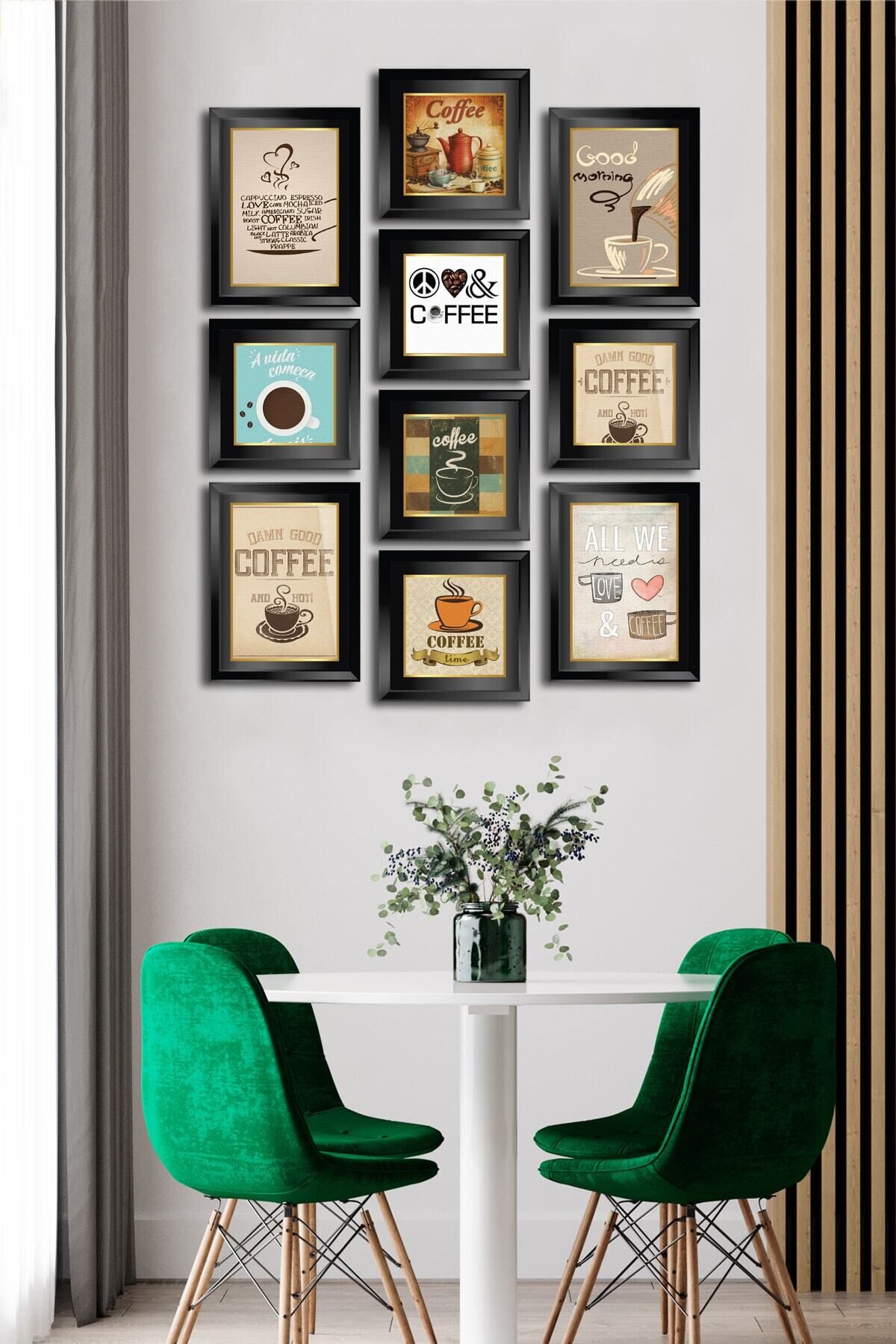 10 Parçalı Çerçeve Görünümlü Mdf Tablo Seti Flm190