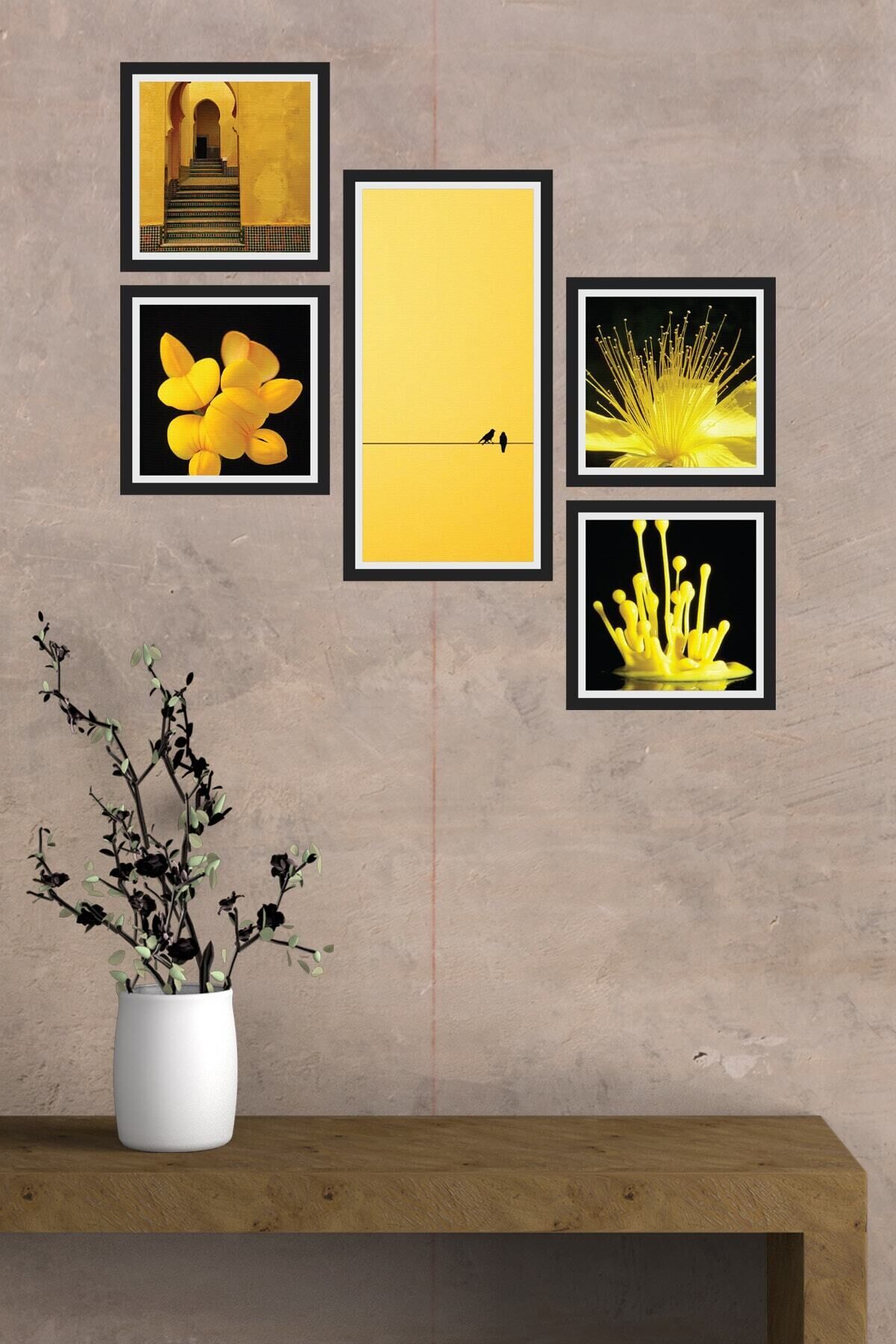 Collage Style 5 Parçalı Mdf Tablo Atf297