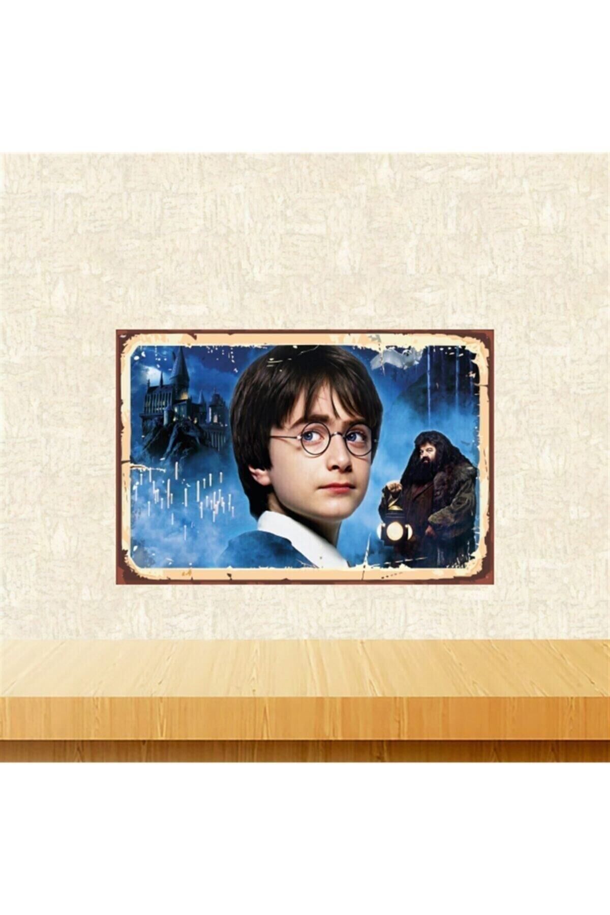 Siyah Harry Potter Tasarımlı Retro Ahşap Tablo Tkfx5578