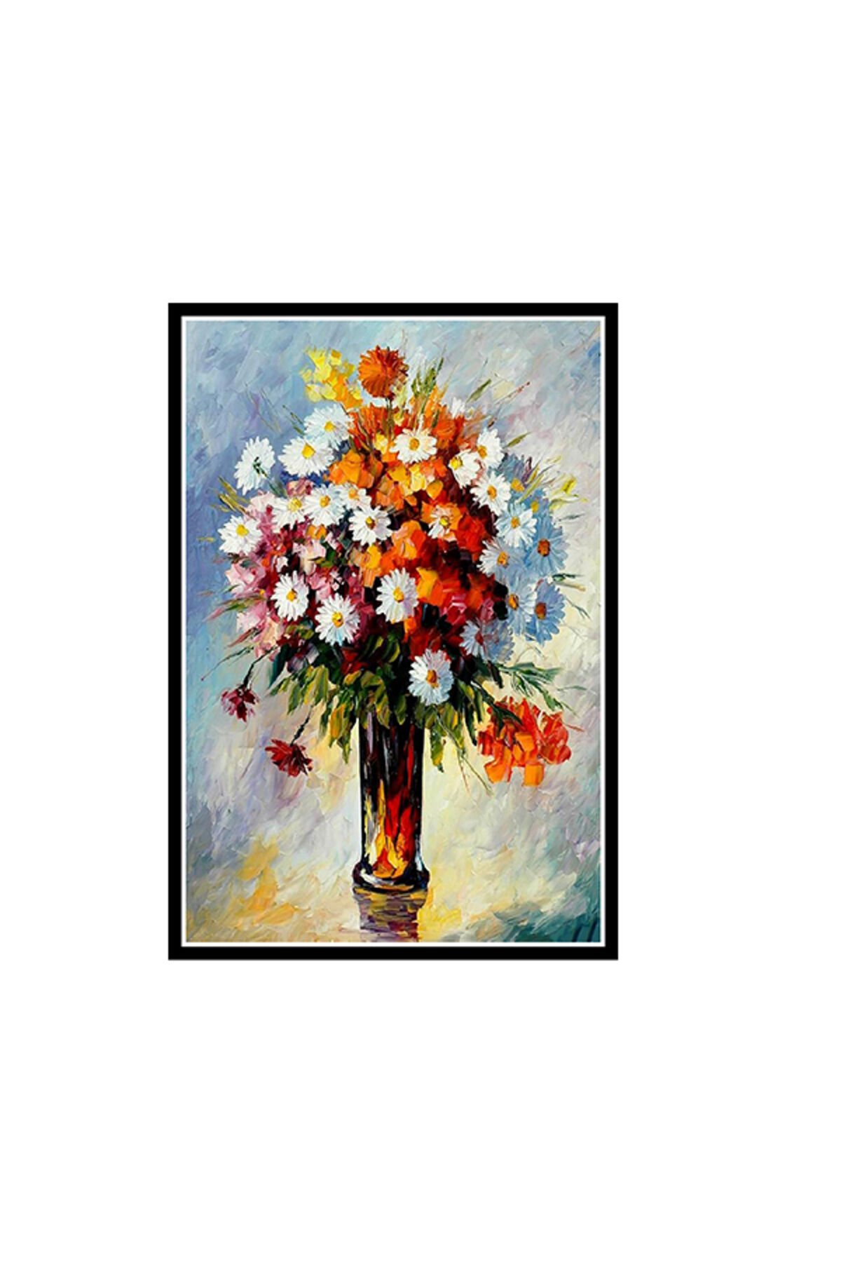 Çiçek Tasarımlı 20x30 Cm Retro Ahşap Poster