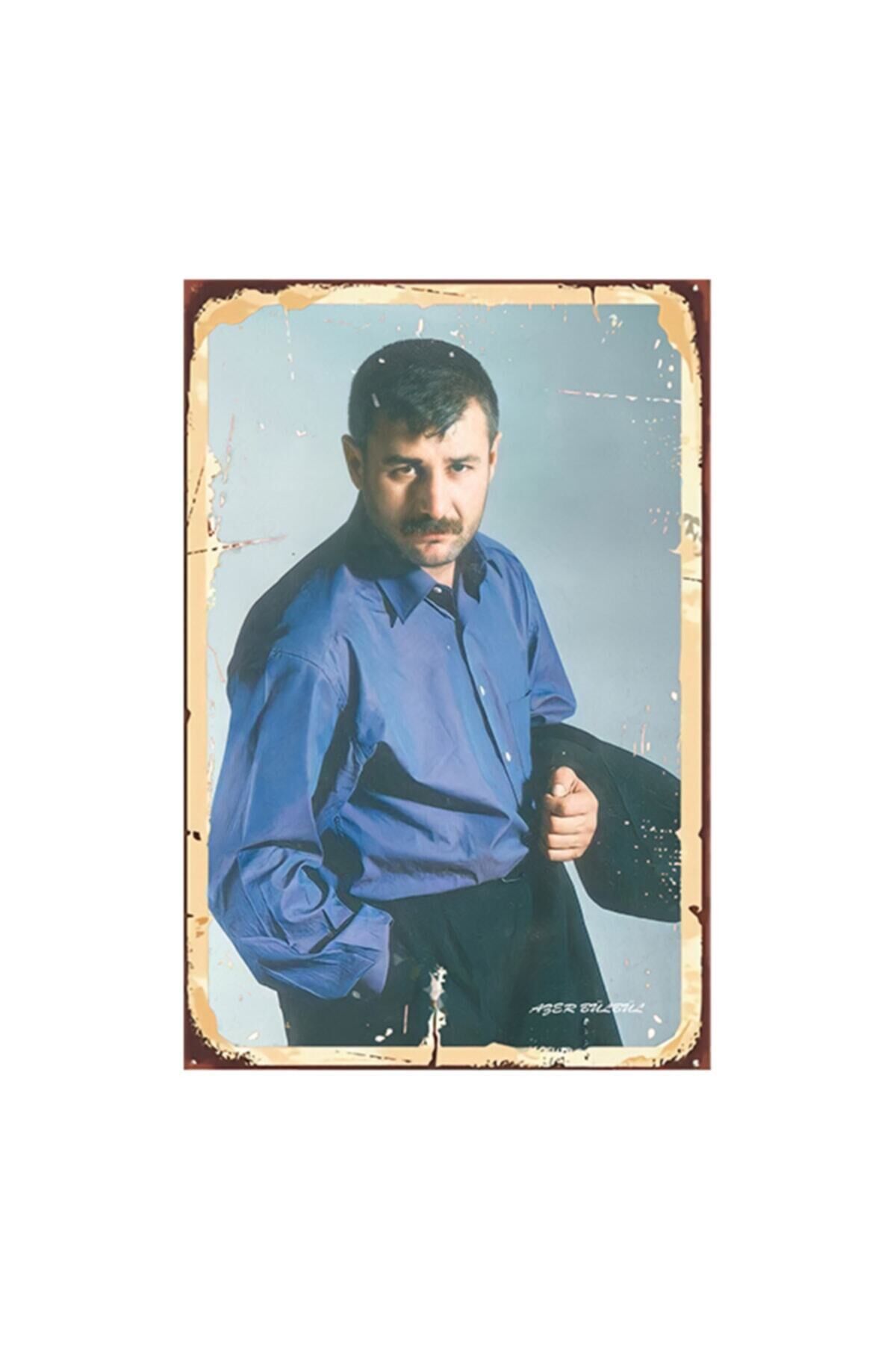 Azer Bülbül Tasarımlı 20x30 Cm Retro Ahşap Tablo