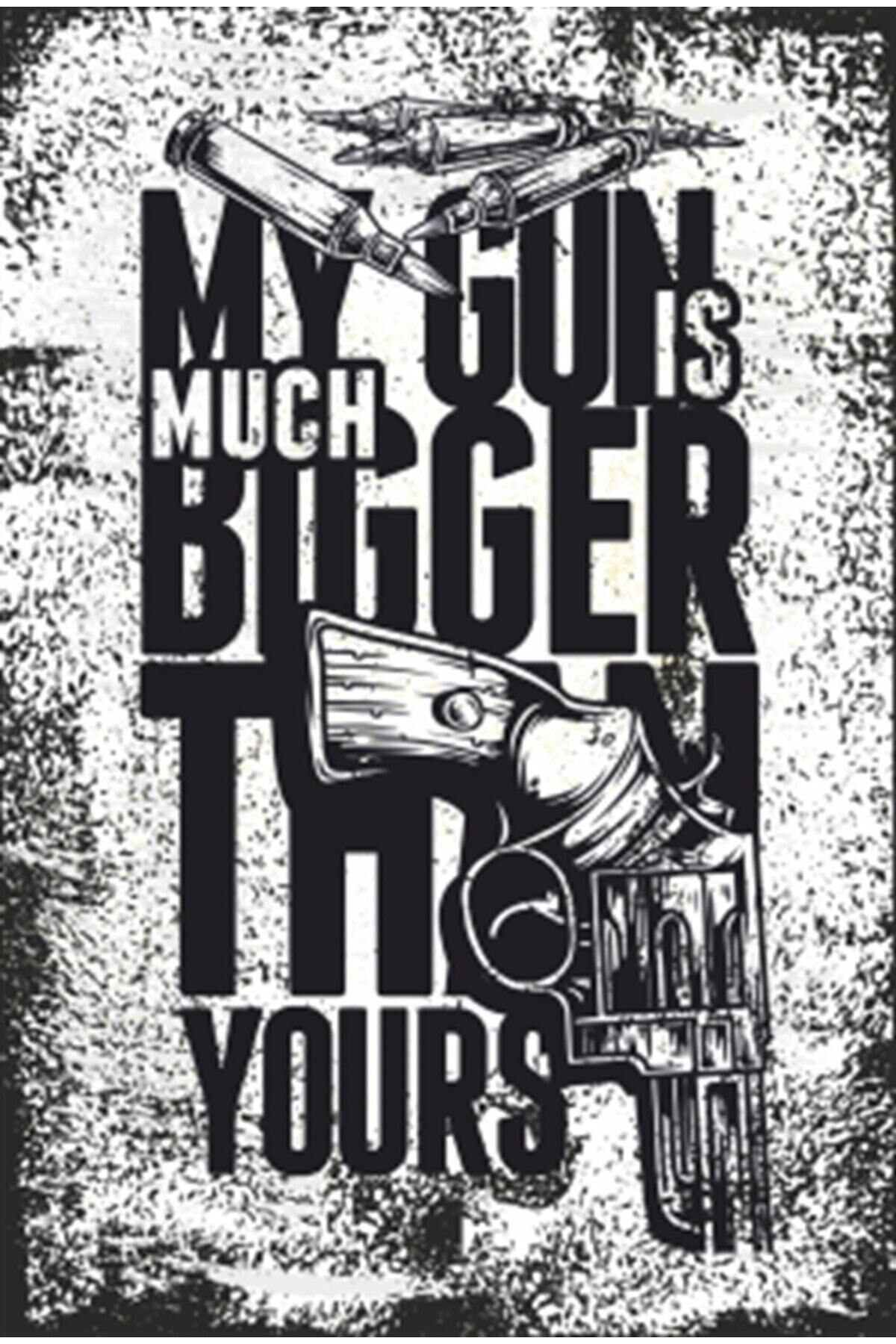 Silahlar Retro Ahşap Poster