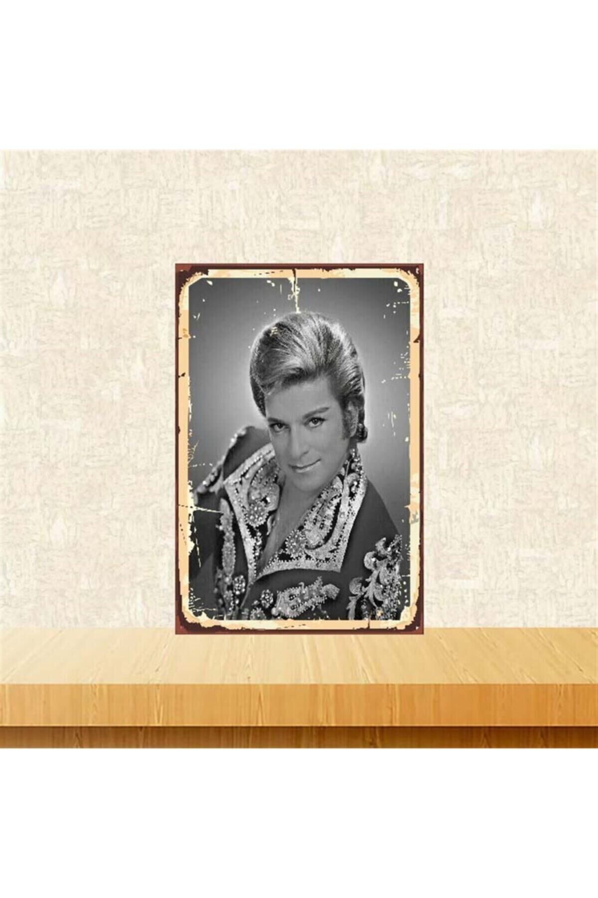 Zeki Müren Retro Ahşap Poster 20x30 cm