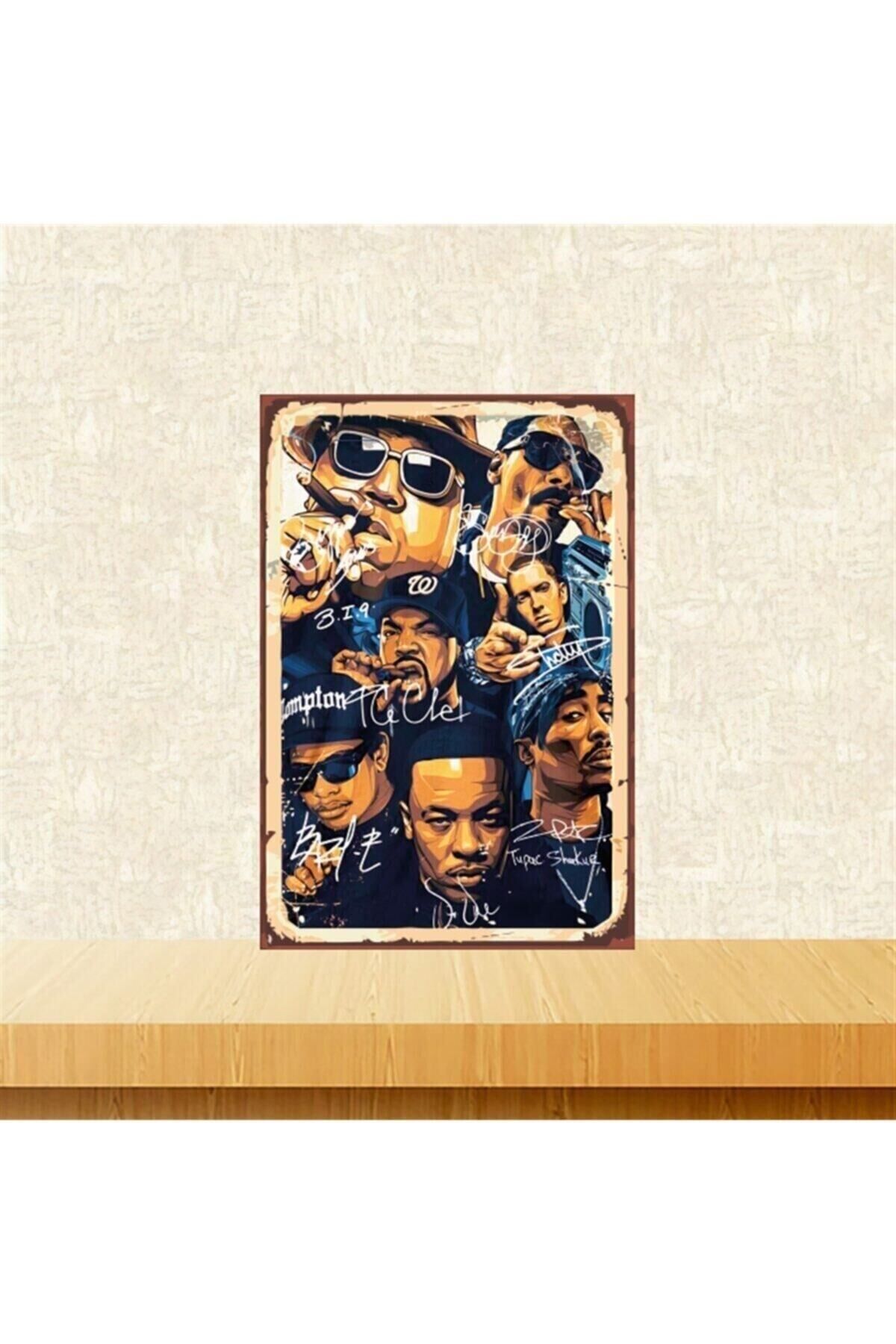 Rappers 20-30 Cm Retro Ahşap Tablo Tkfx4839
