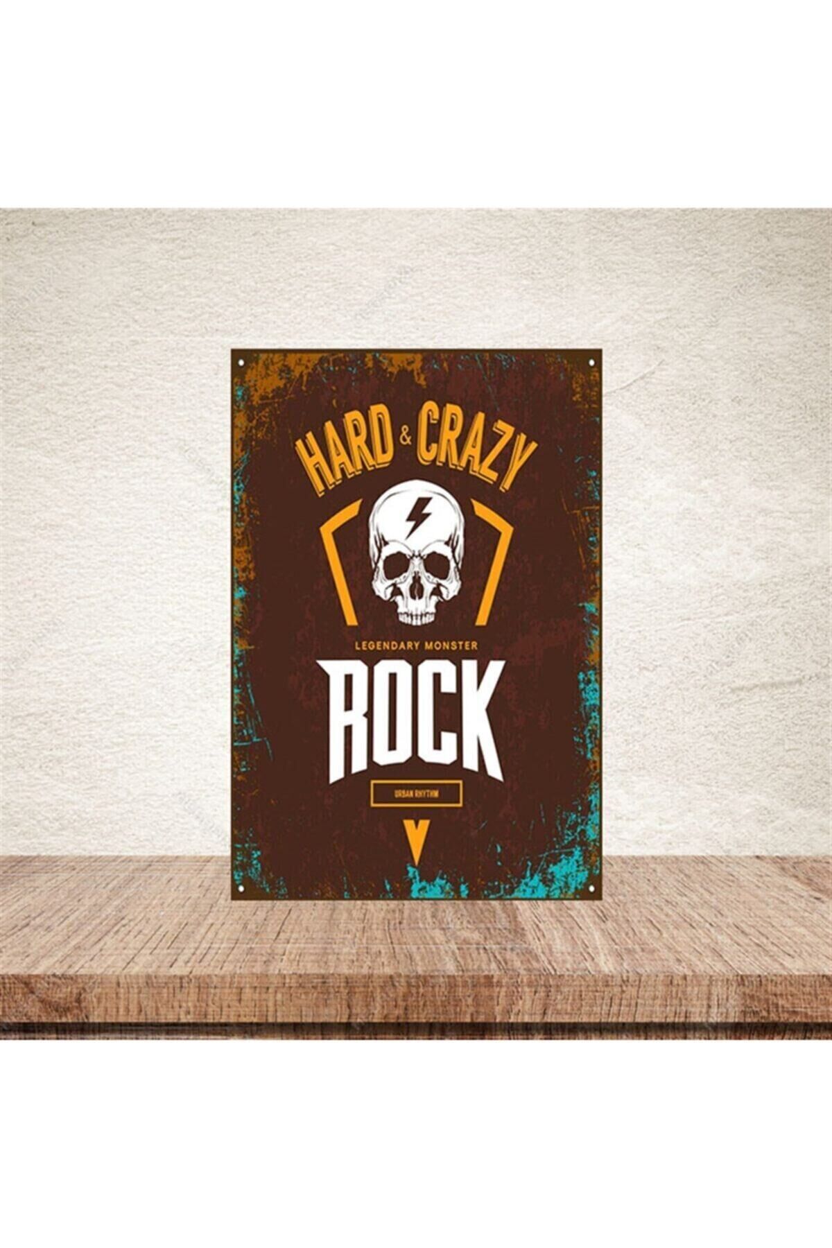 Hard Crazy Rock 20-30 Cm Retro Ahşap Poster