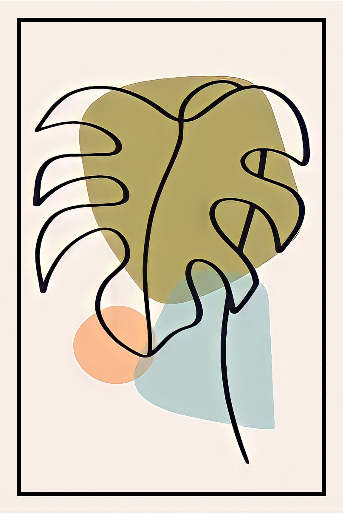 Hbb Sanat Koleksiyonu Soyut Tasarım Ahşap Tablo/poster