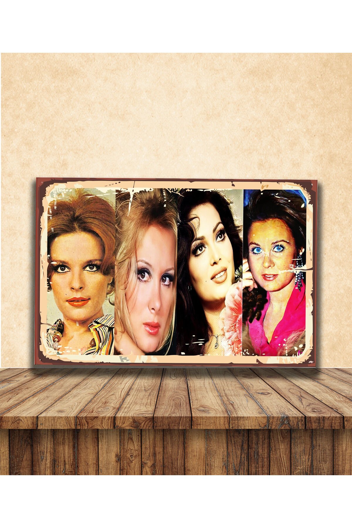 Yeşilçam'ın Unutulmaz Kadın Oyuncuları Temalı 20 x 30 CM MDF Tablo