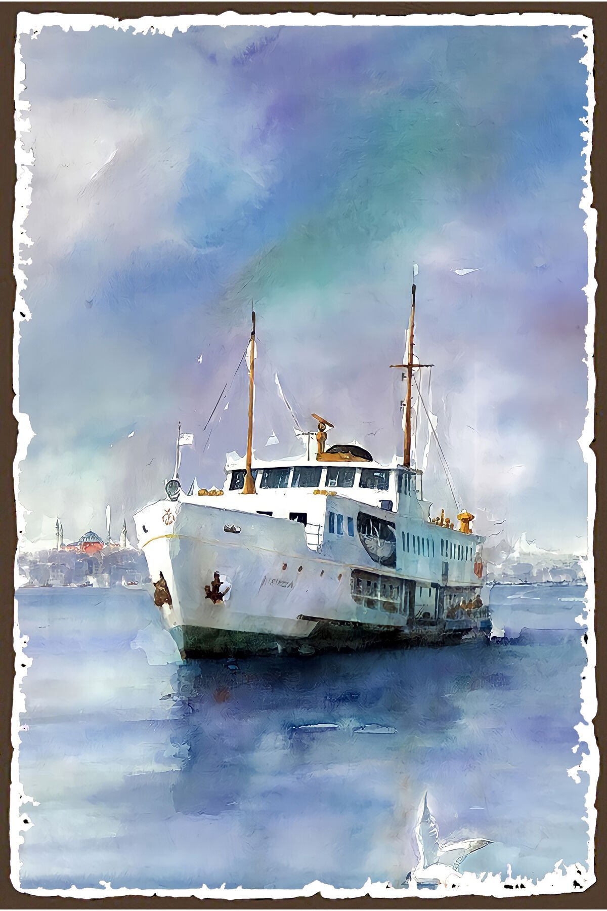 İstanbul Tasarımlı Ahşap Poster