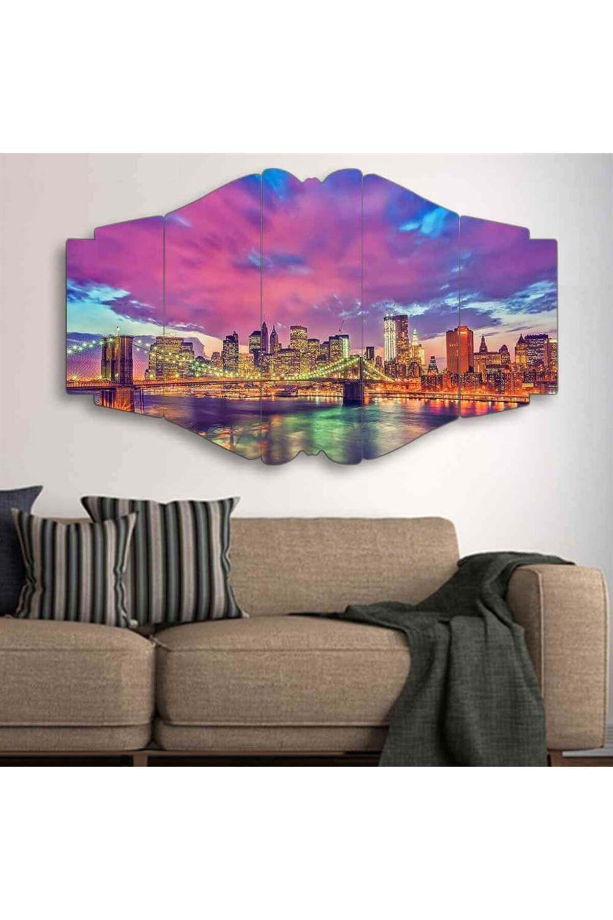 Gecenin Işıltısı - 5 Parçalı Tablo