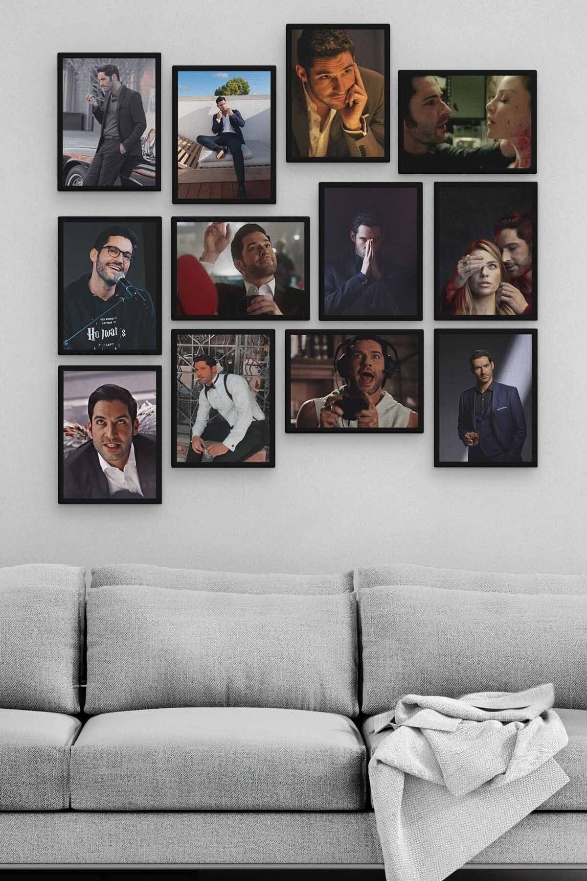 Lucifer 12 Parça Ahşap Mdf Tablo Zlltb329