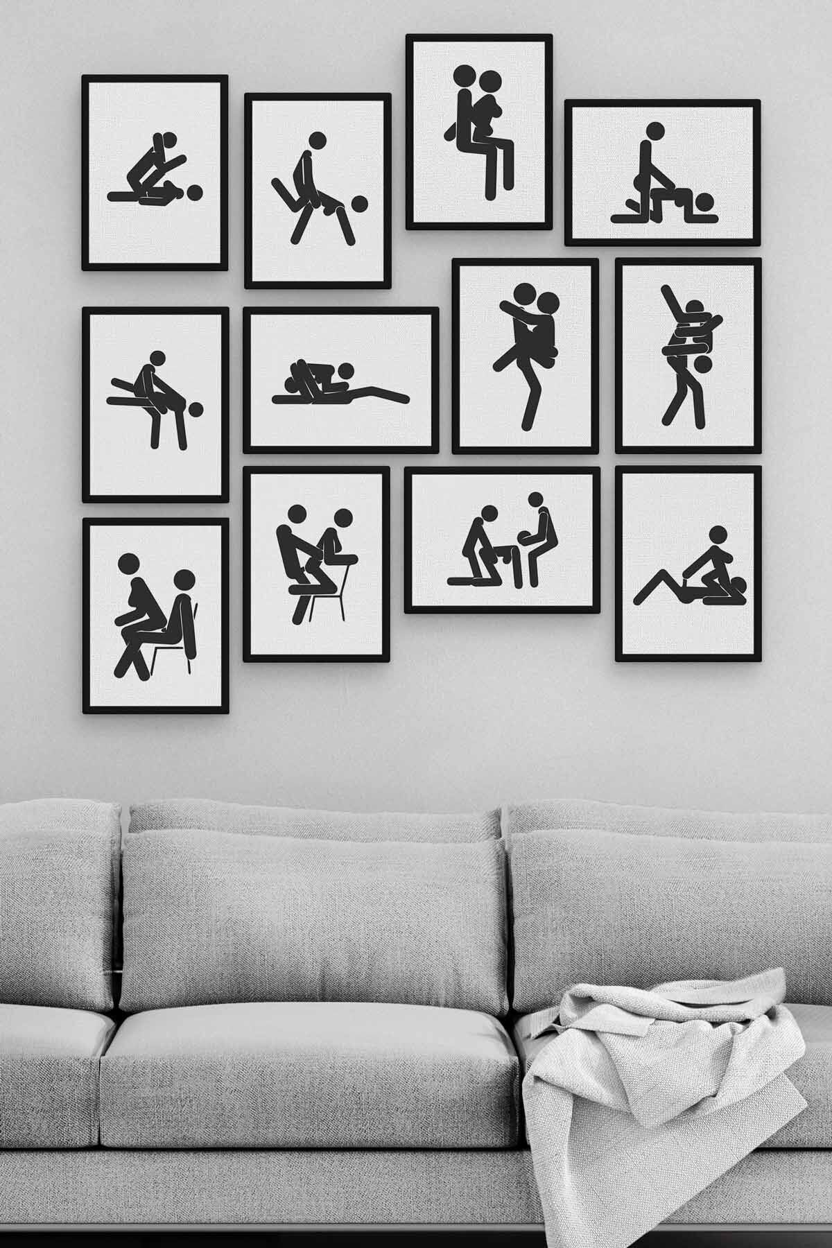 Pozisyonlar 12 Parça Ahşap Mdf Tablo Zlltb380