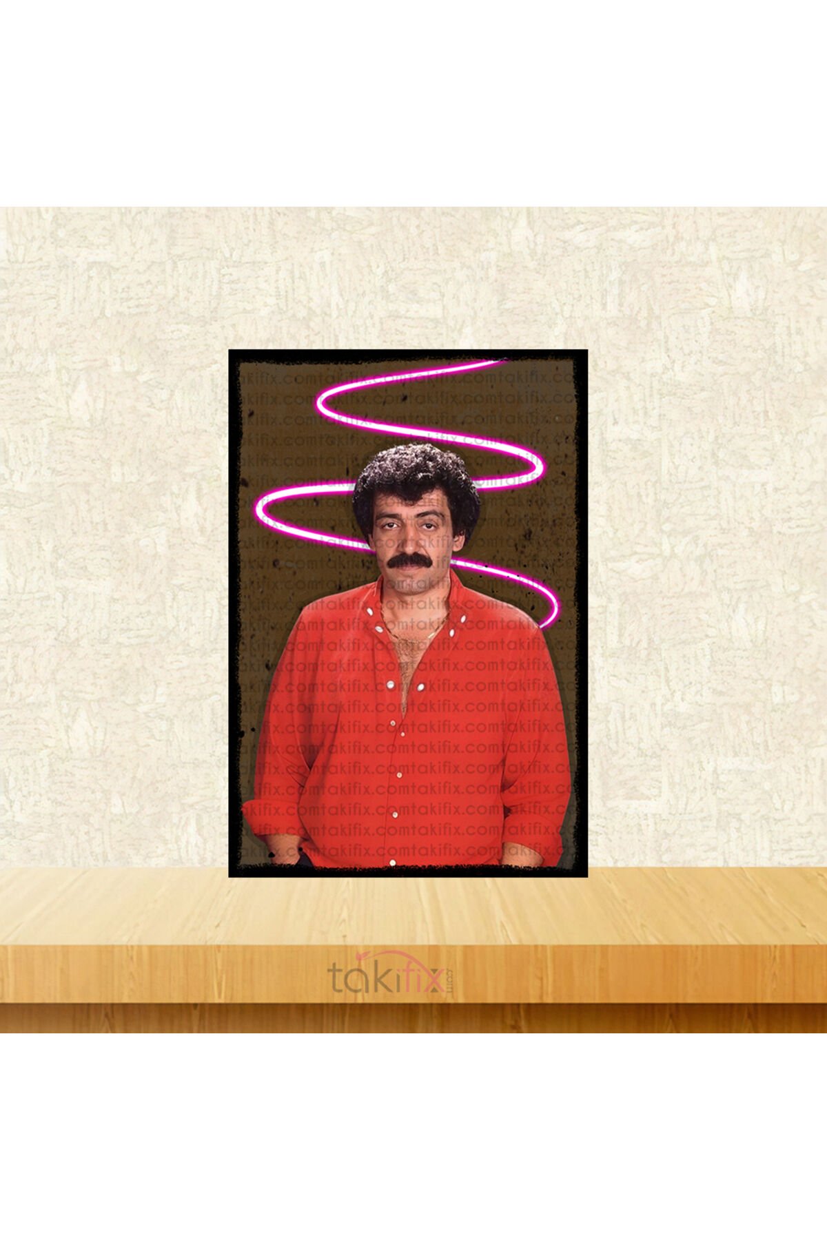 Müslüm Gürses Tasarımlı 20x30 Cm Retro Ahşap Tablo