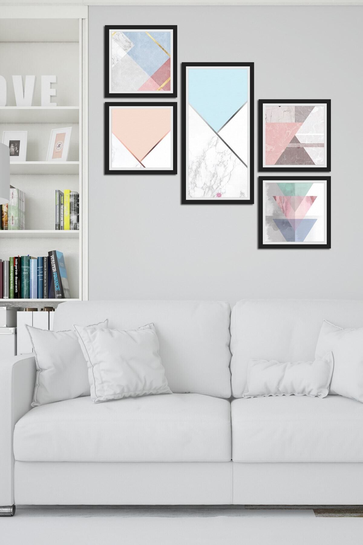 Collage Style 5 Parçalı Mdf Tablo Atf288