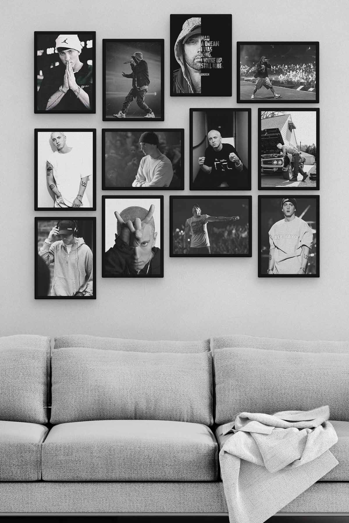 Eminem 12 Parça Ahşap Mdf Tablo Zlltb231