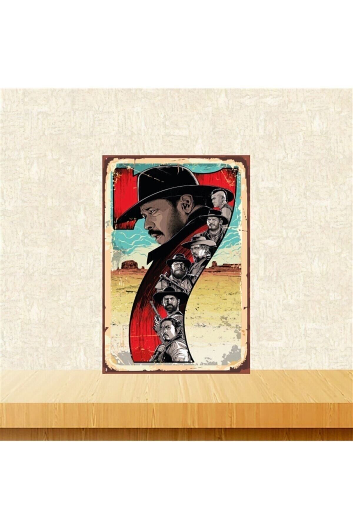 Se7en Karakterleri 20-30 Cm Retro Ahşap Tablo Tkfx5129
